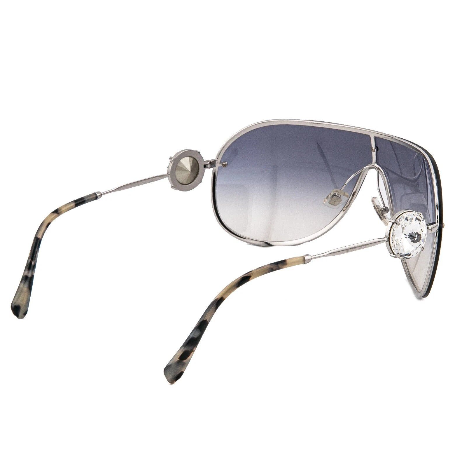 Miu Miu MIU MIU MU67US Wrap Mask 67U Silver Blue Mirror 67US Size ONE SIZE - 4 Thumbnail