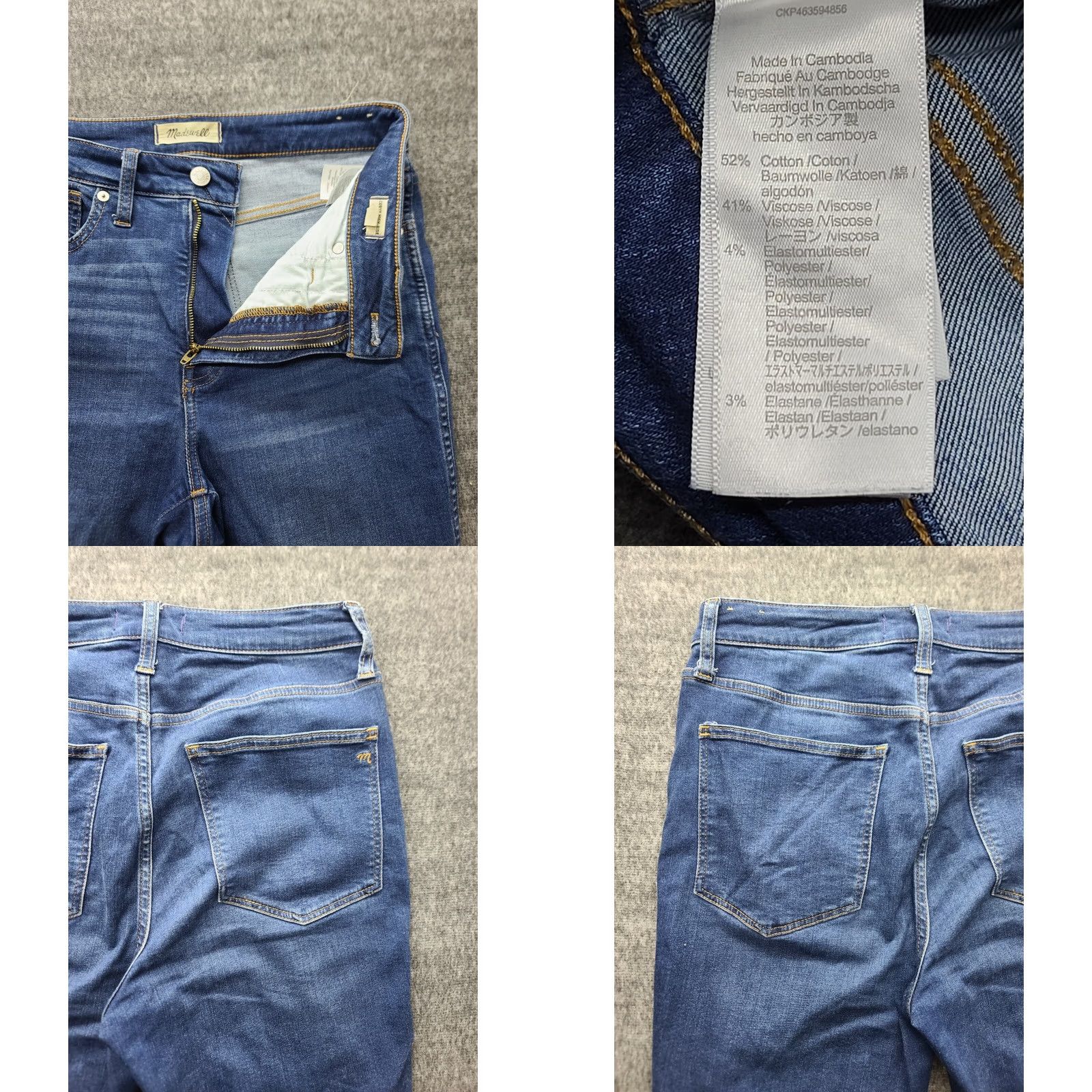 Madewell Madewell Jeans Womens 28x28 Skinny Fit Tapered Leg High Rise Stretch Blue Denim 5-Pocket Regular Size 28 Womens Legging Style City Preppy Size 28" / US 6 / IT 42 - 8 Thumbnail