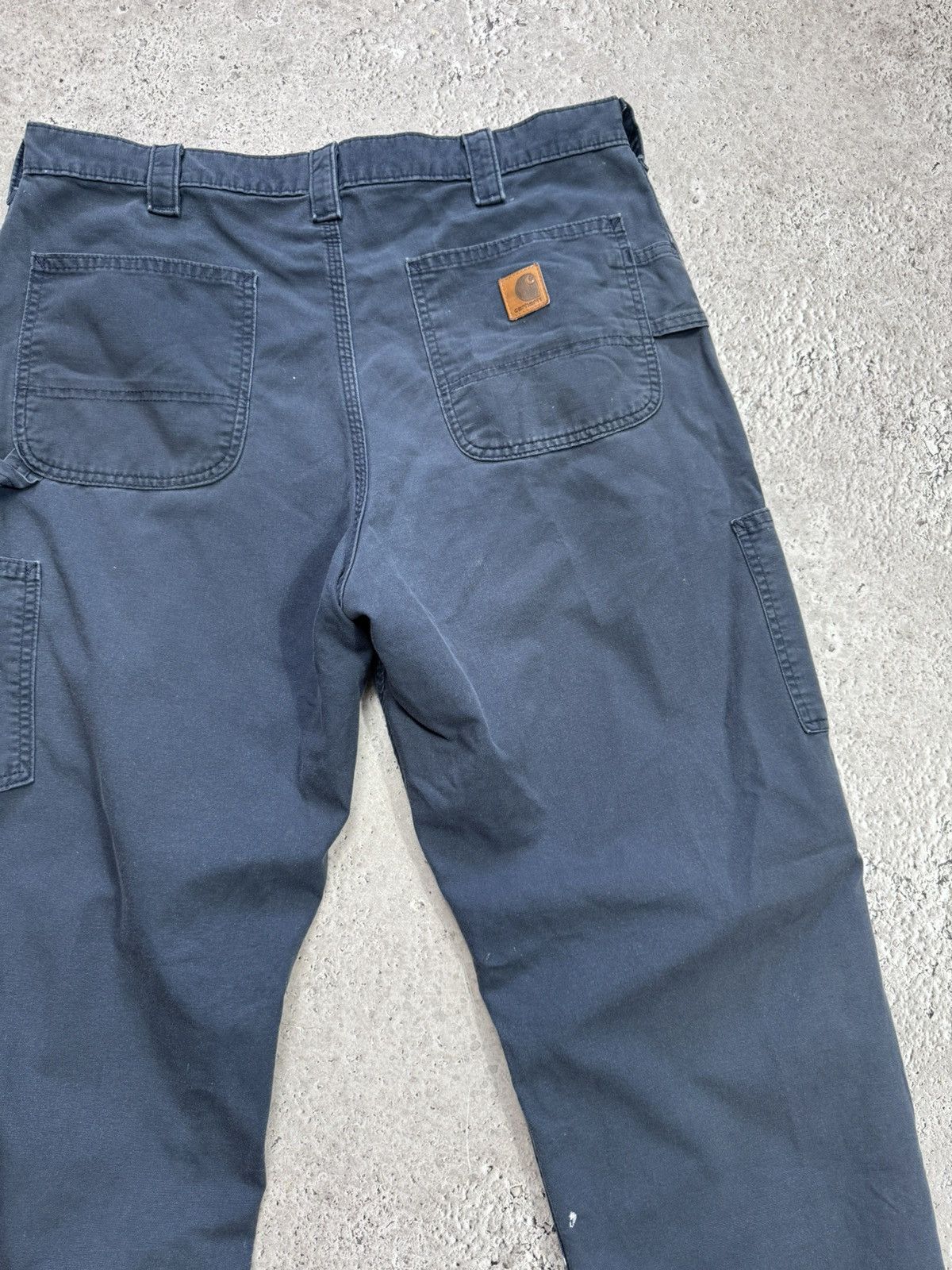 Carhartt Carhartt Distressed Carpenter Work Pants Navy Blue 36x32 Size US 36 / EU 52 - 4 Thumbnail