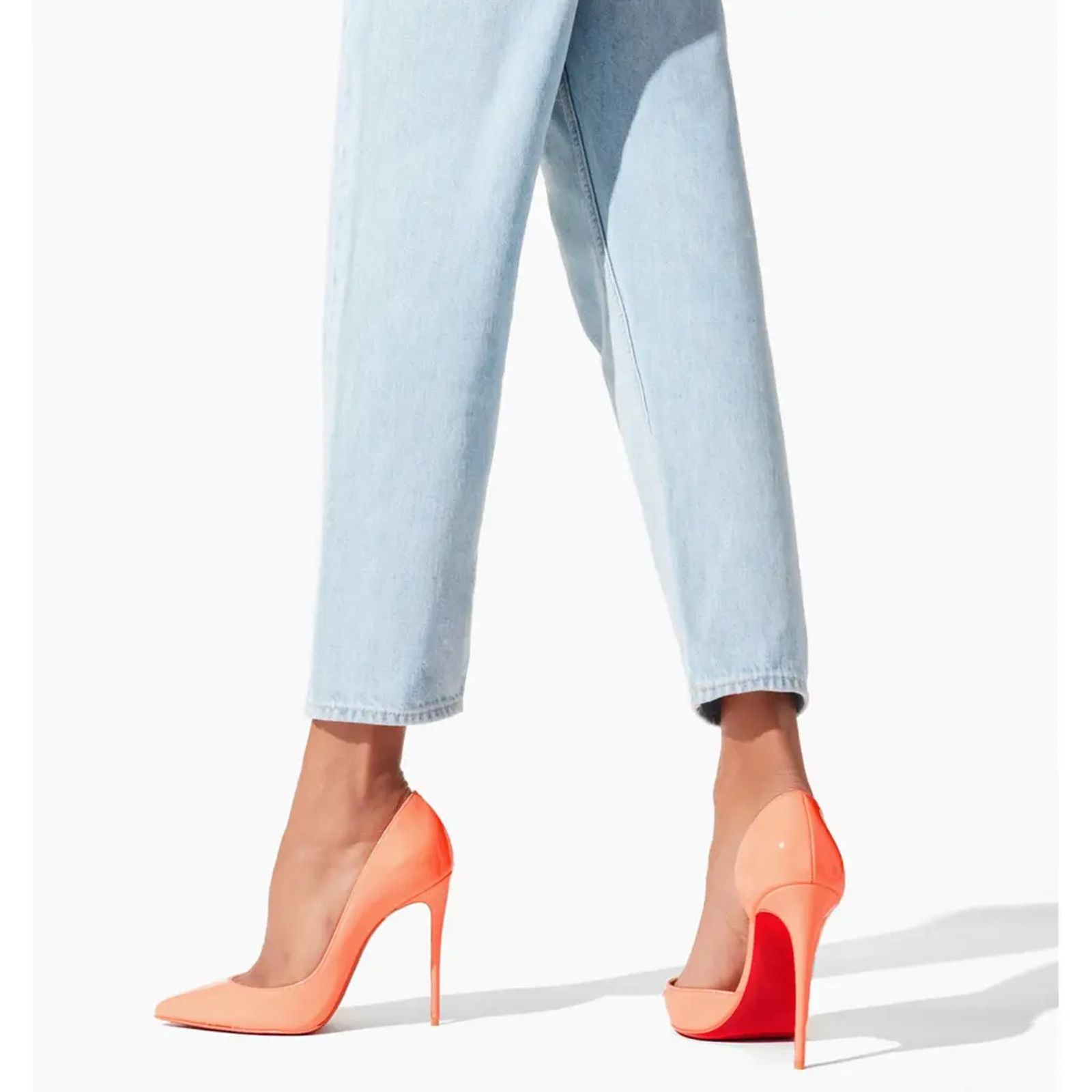 Christian Louboutin Christian Louboutin Iriza 100 Drag Orange Patent Leather Size US 7 / IT 37 - 3 Thumbnail