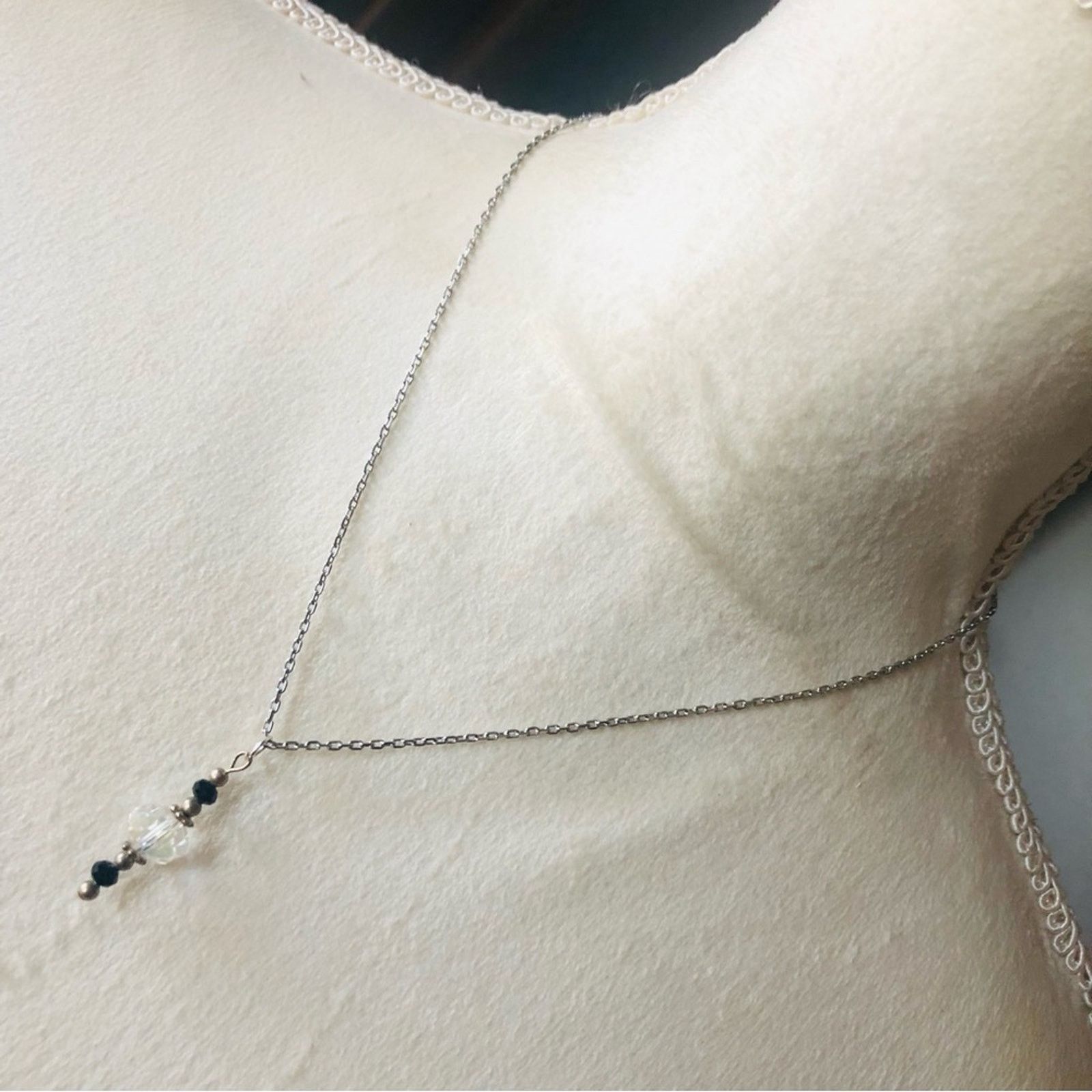 Handmade Handcrafted aura quartz crystal pendant on chain necklace Size ONE SIZE - 1 Thumbnail