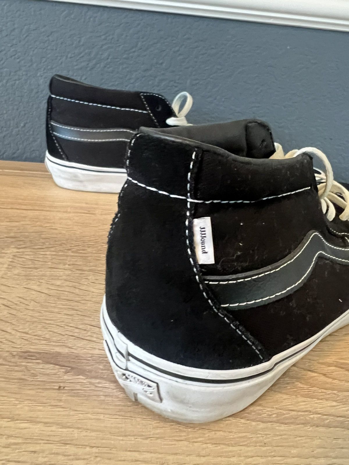 JJJJound × Vans Jjjjound X Vans Sk8-Mid VLT LX Black Size US 12 / EU 45 - 2 Thumbnail