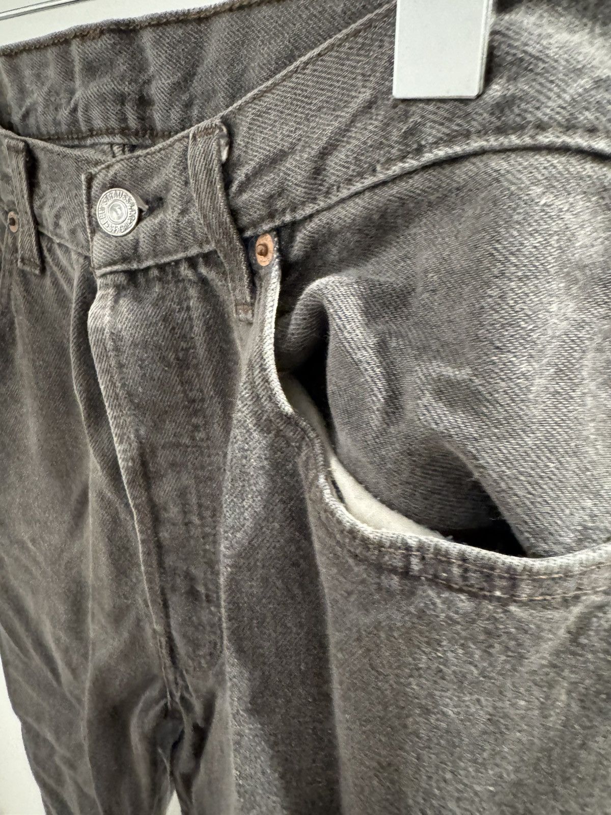 Levi's Vintage black Levi jeans with raw hem Size US 31 - 8 Thumbnail