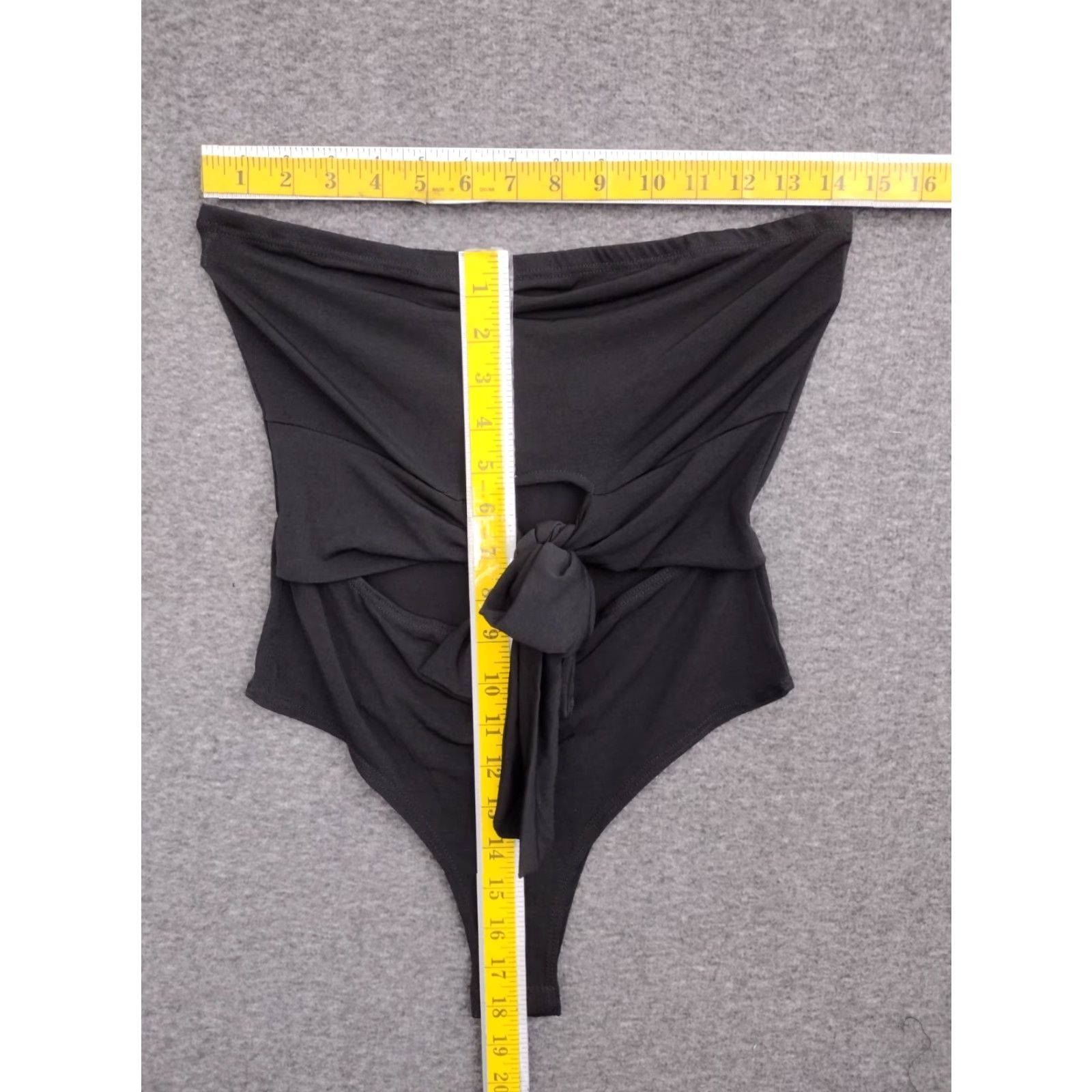 Vintage MAGIA Strapless One Piece Swimsuit Black M Women Beach Tie Cutout Adjustable Mens? No. End clean. Size ONE SIZE - 4 Thumbnail