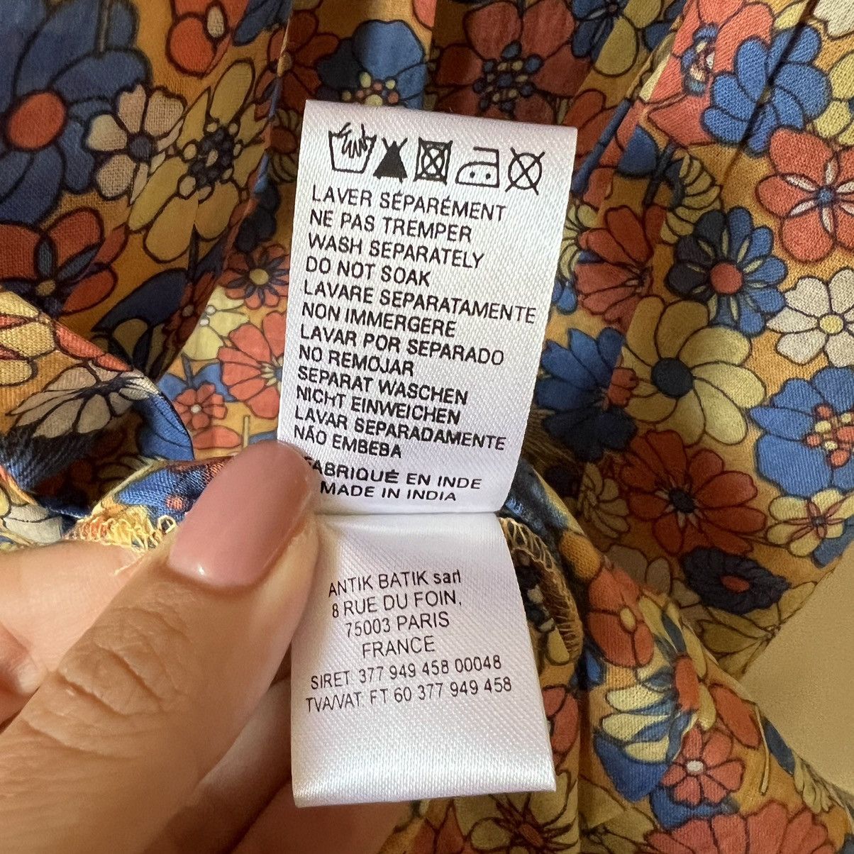 Antik Batik ANTIK BATIK Paolina floral-print cotton maxi dress size M CL Size M / US 6-8 / IT 42-44 - 5 Thumbnail