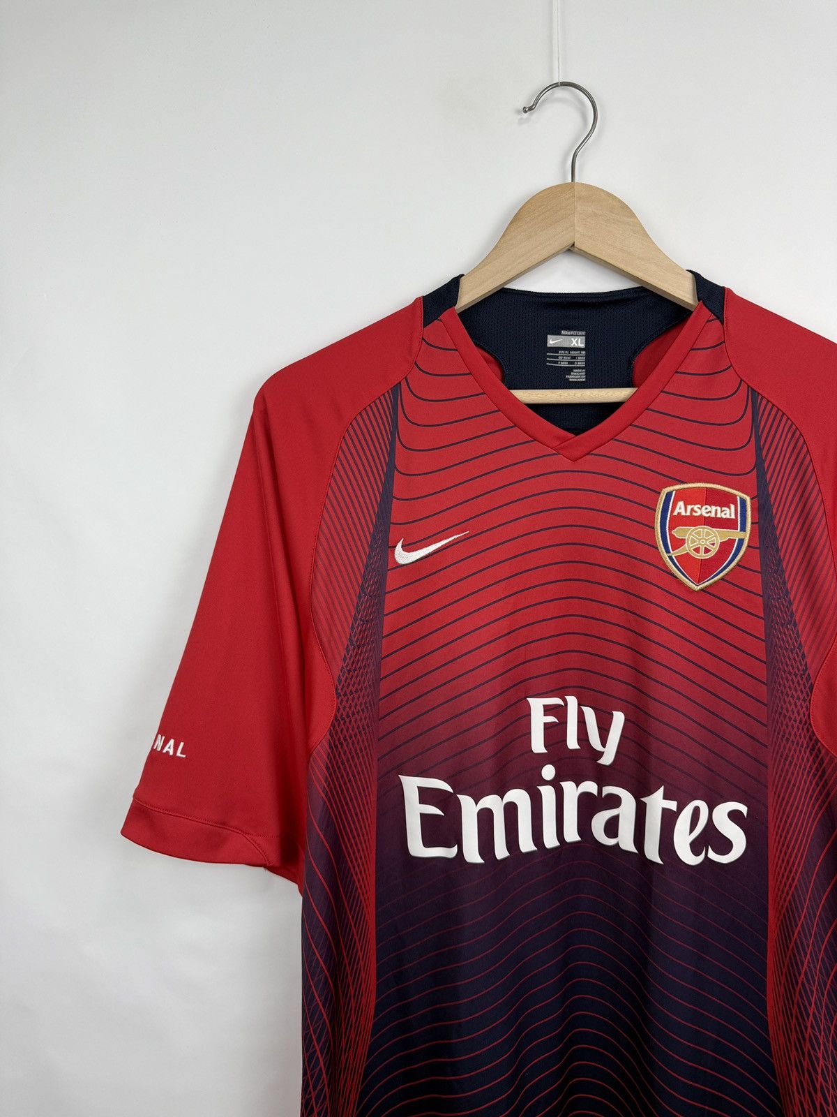 Nike 🏴󠁧󠁢󠁥󠁮󠁧󠁿 Vintage 2007/08 Nike Arsenal Jersey Soccer Football Shirt Size US XL / EU 56 / 4 - 3 Thumbnail
