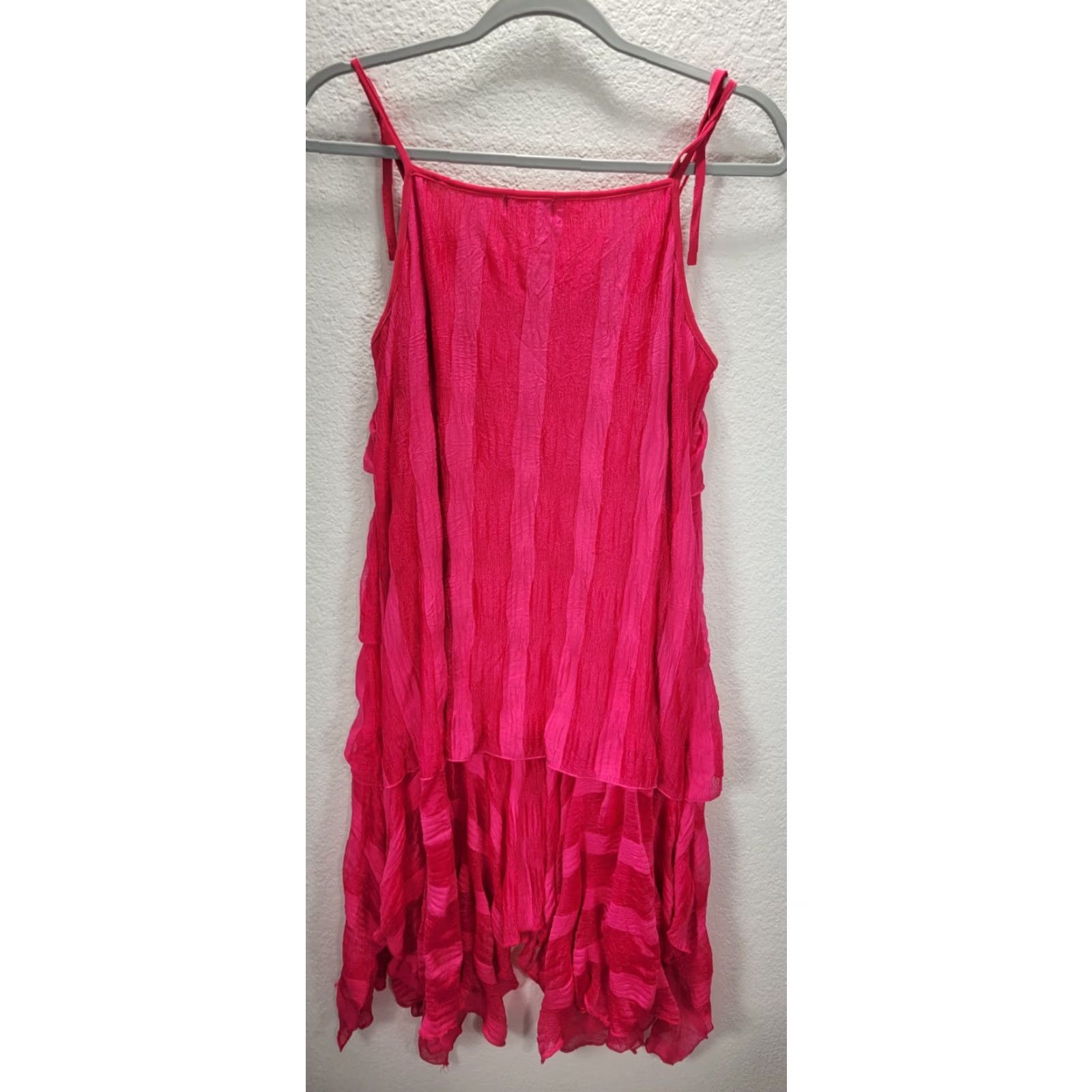 Vintage Jon & Anna Sundress Magenta Layered Midi Flowy Sleeveless Cocktail Party L Womens Size L / US 10 / IT 46 - 4 Thumbnail
