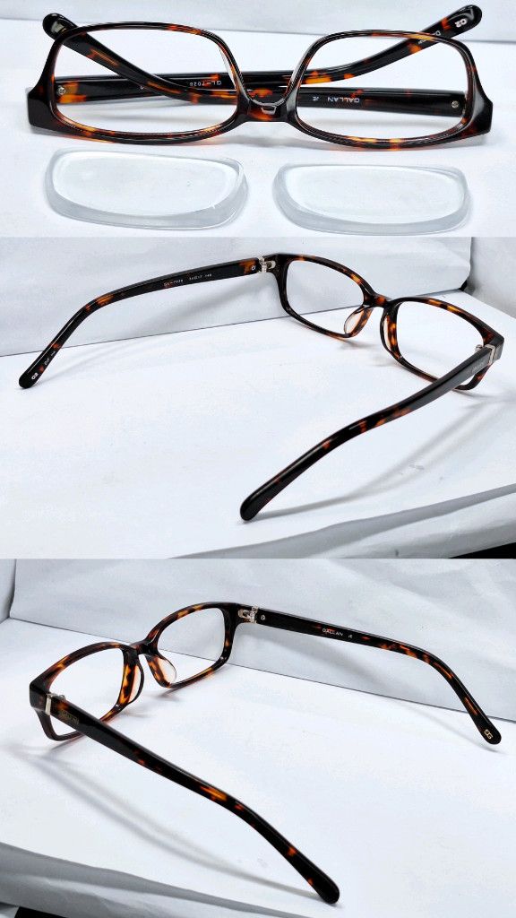 Vintage GALLAN GL-7028 Tortoise Shell Glasses Frame Brown Demi Size ONE SIZE - 7 Thumbnail