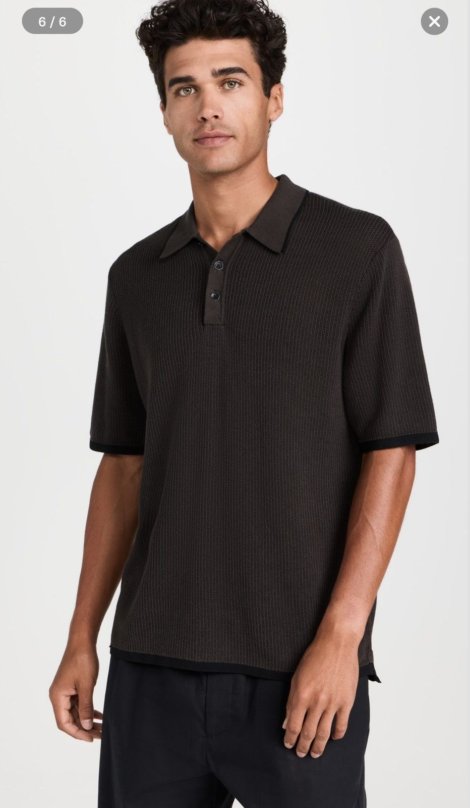 Rag & Bone Harvey knit Polo from Rag & Bone $225 retail Size US L / EU 52-54 / 3 - 2 Thumbnail