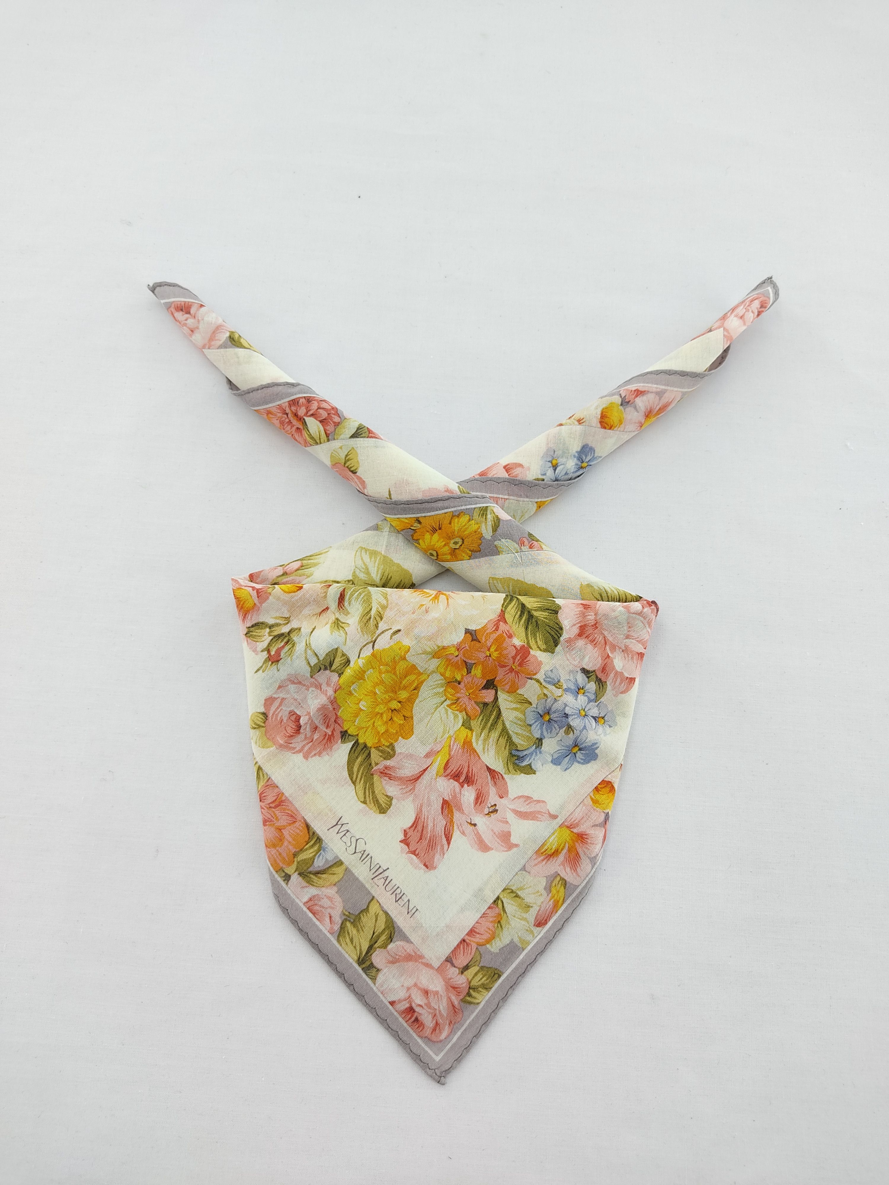 Vintage × Yves Saint Laurent Vintage Yves Saint Laurent Handkerchief / Neckwear / Bandana Size ONE SIZE - 1 Thumbnail