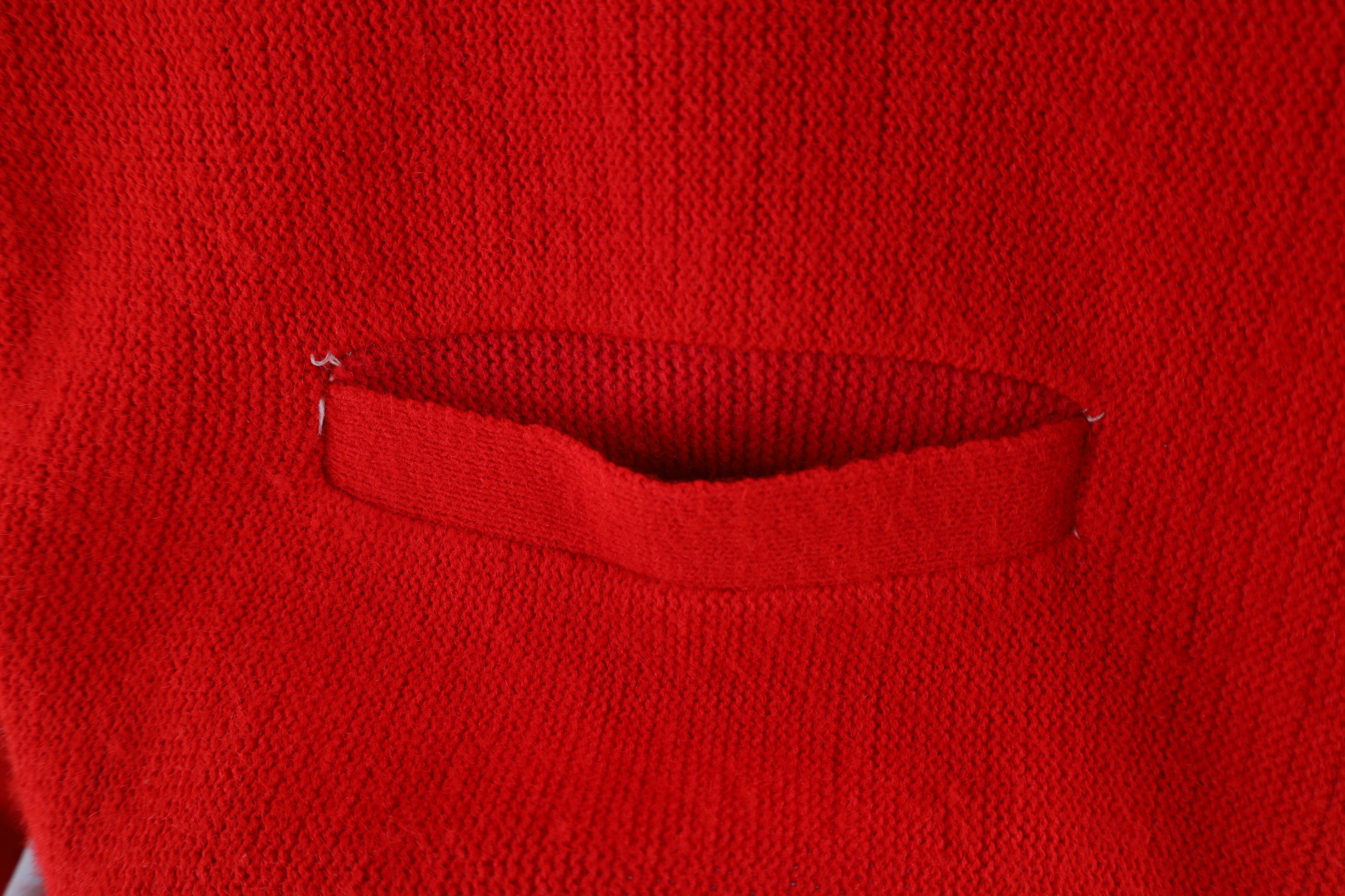Vintage Vintage 50s 60s Streetwear Knit Cardigan Sweater Red USA Size US M / EU 48-50 / 2 - 5 Thumbnail