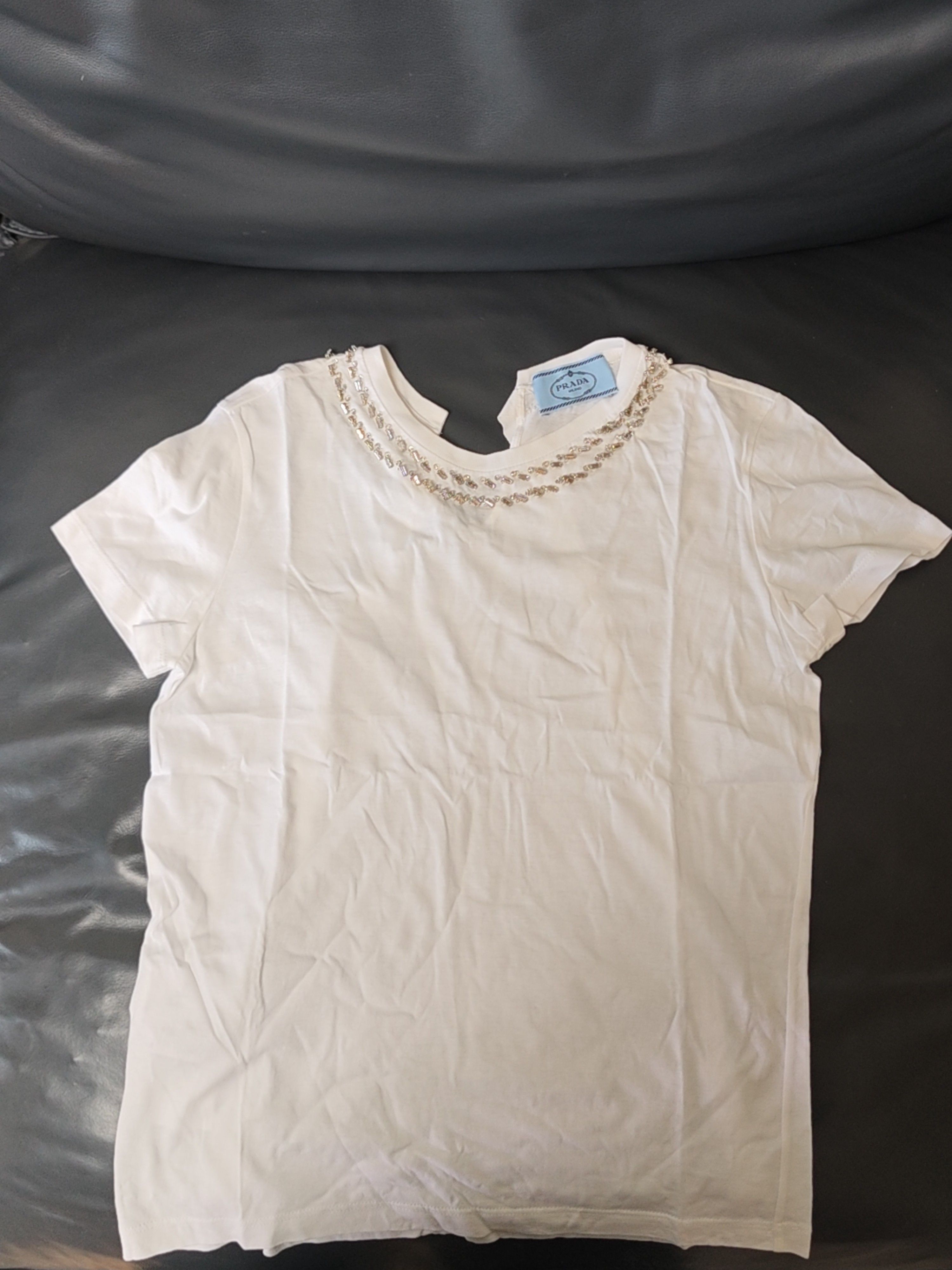 Prada Prada Crystal Embellished T-Shirt Size S Size S / US 4 / IT 40 - 1 Thumbnail