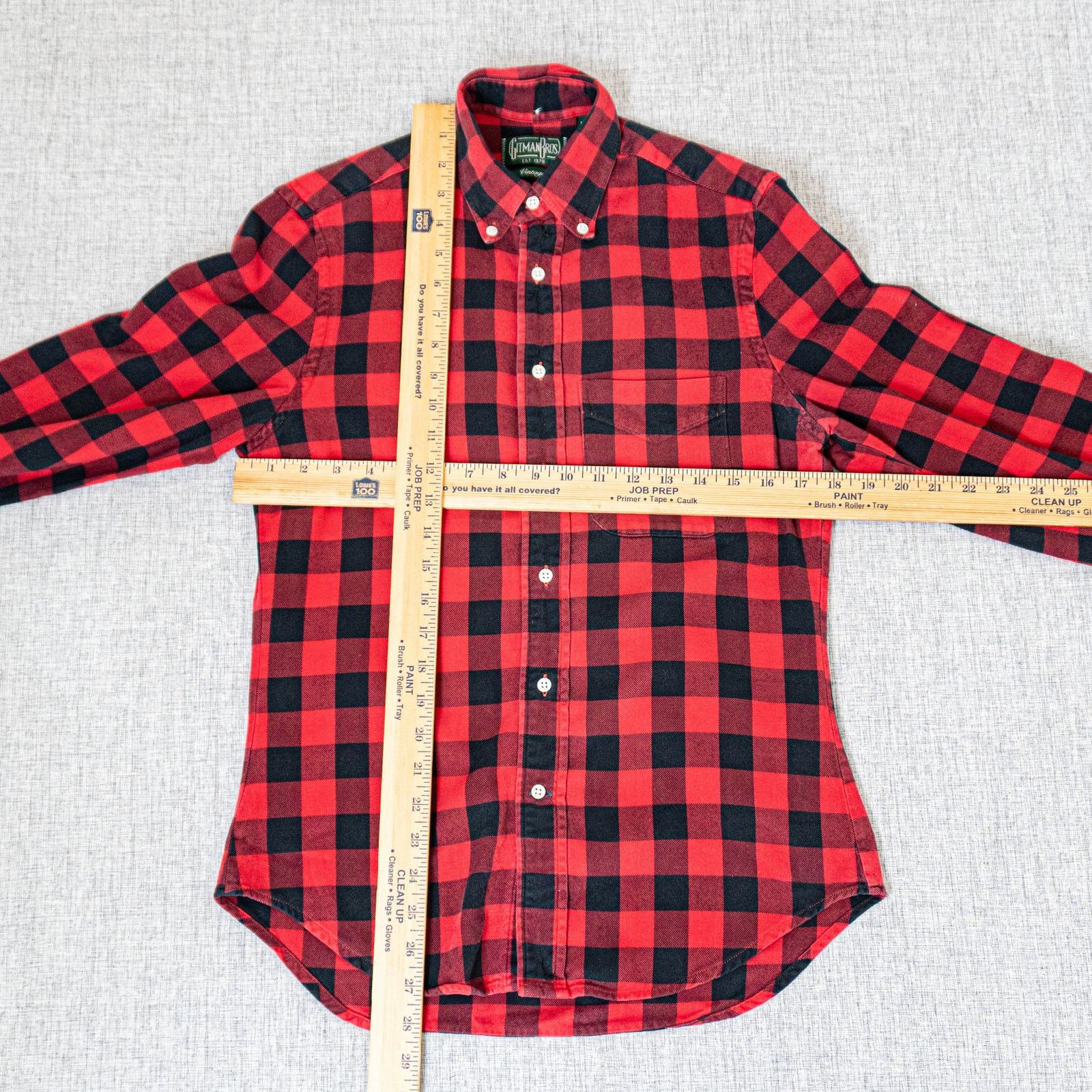 Gitman Bros. Gitman Bros Vintage Red Buffalo Plaid Flannel Shirt Small Size US S / EU 44-46 / 1 - 5 Thumbnail
