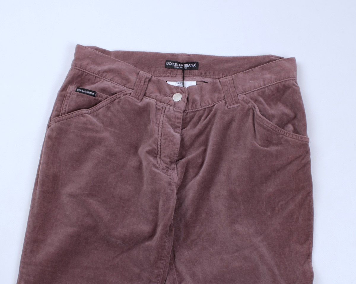Designer × Dolce & Gabbana × Vintage DOLCE GABBANA Runway 2003 Vintage Velour Velvet Bondage Pant Size 28" / US 6 / IT 42 - 7 Thumbnail