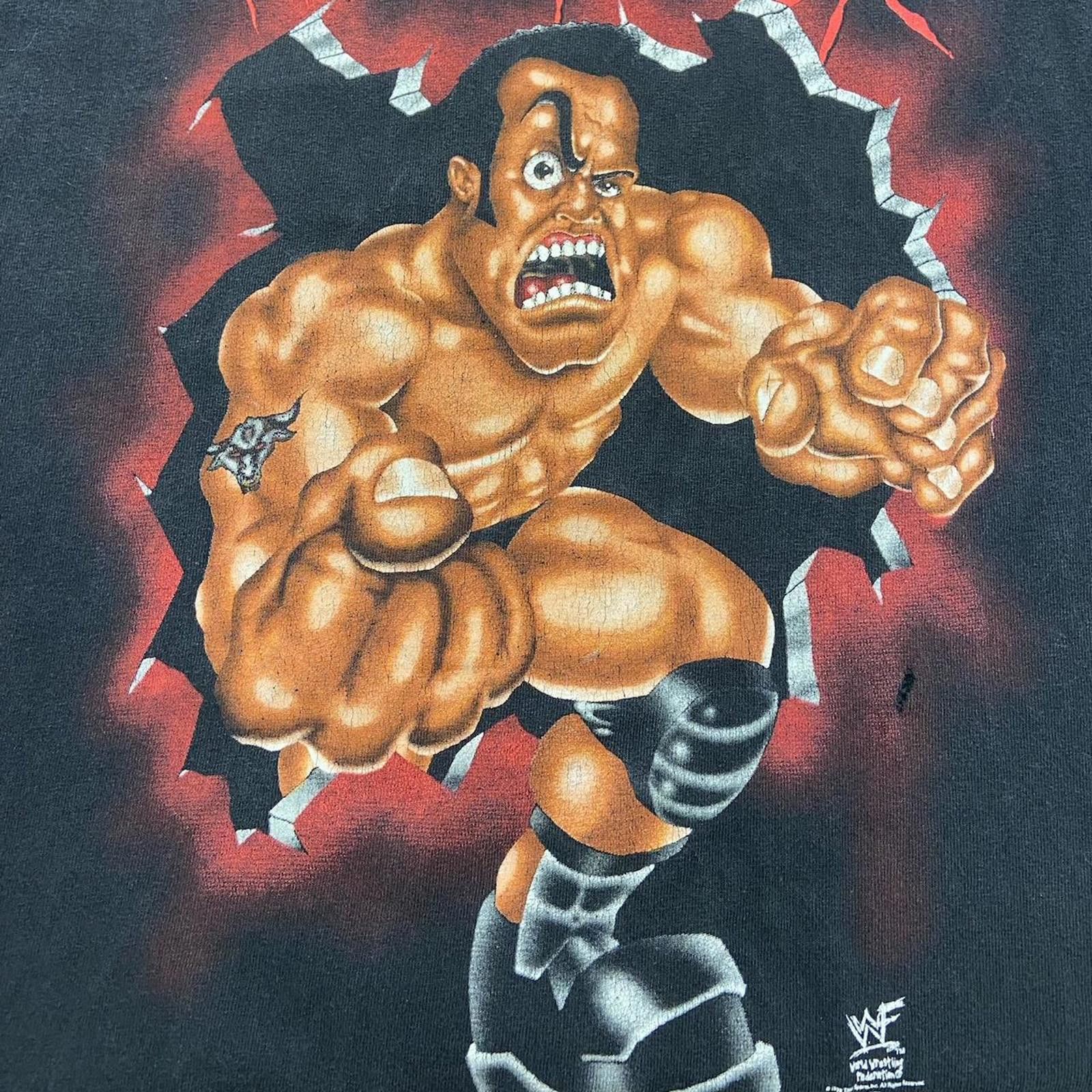 WWE 1999 WWF Smell what the Rock is Cooking Tee Size US L / EU 52-54 / 3 - 2 Thumbnail