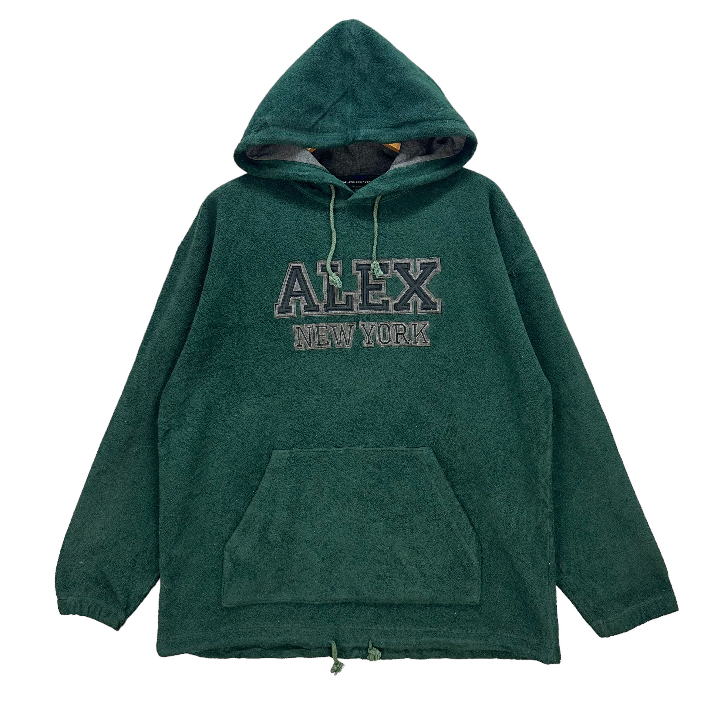 Alexander Julian ALEX NEW YORK EMBROIDERY BIG LOGO FLEECE HOODIE #7555-153 Size US L / EU 52-54 / 3 - 1 Thumbnail