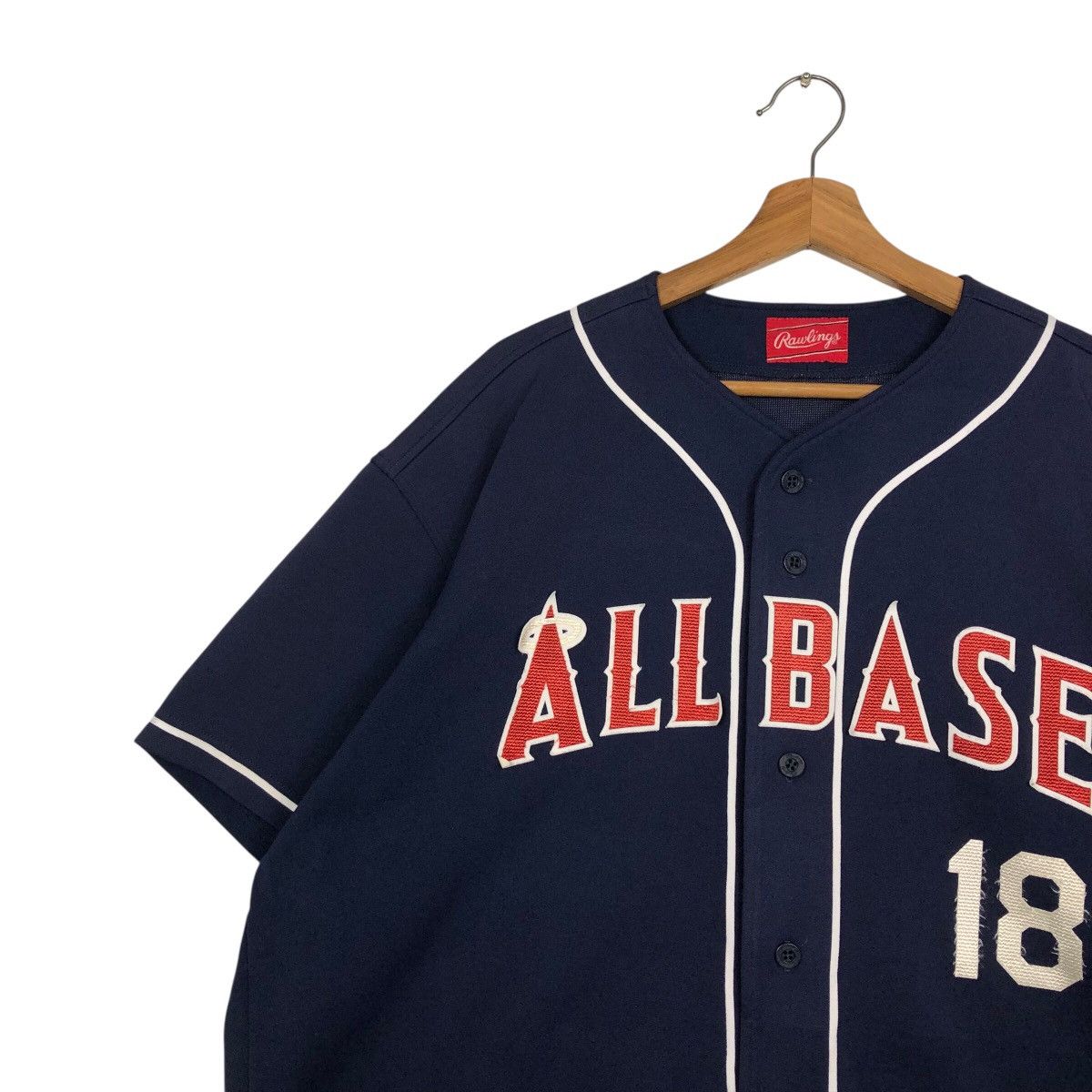 Japanese Brand 📌Vintage Baseball Shirt Button Rawling Big Logo Spell Out Size US M / EU 48-50 / 2 - 9 Thumbnail
