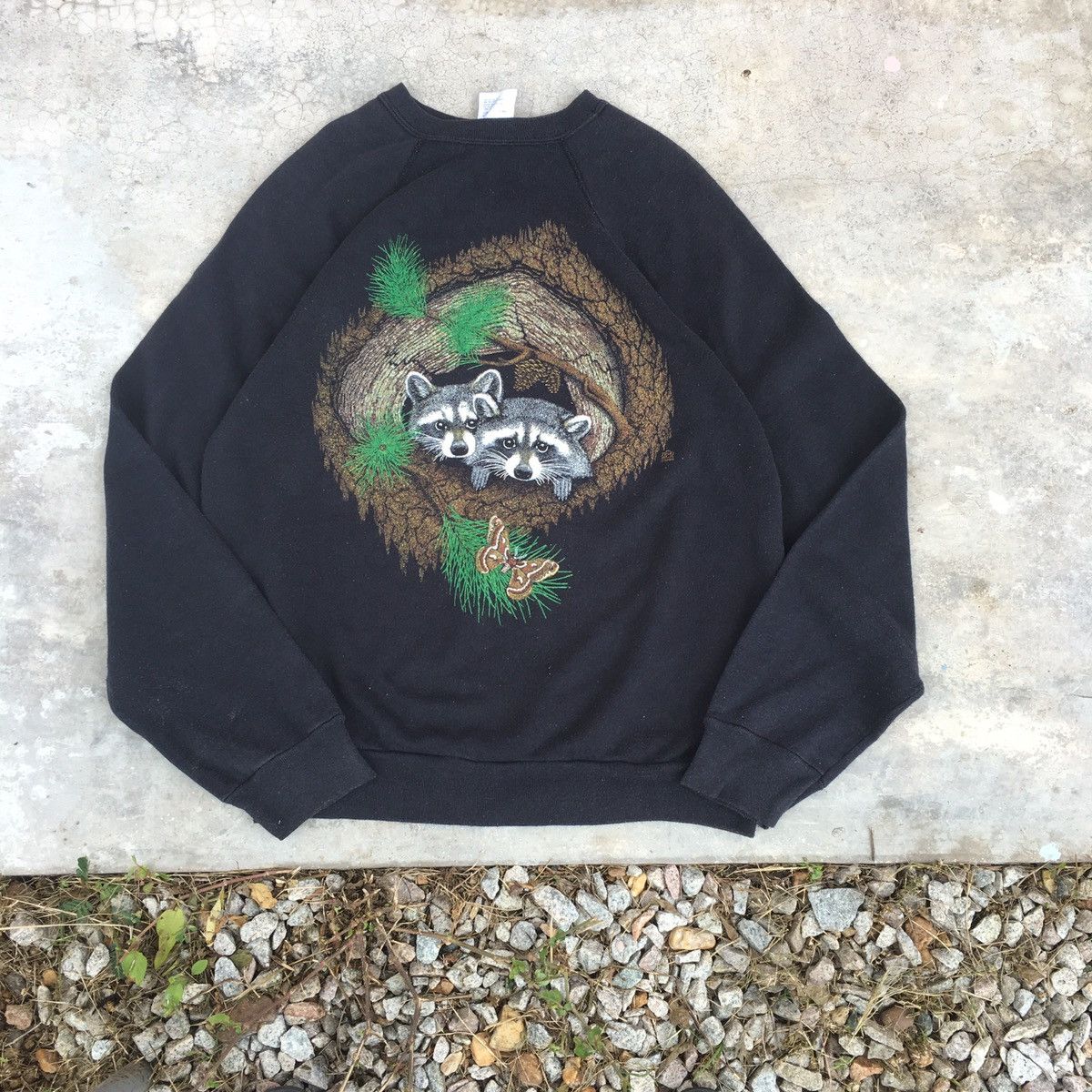 image of Animal Campbell x Habitat Vintage Animal Crewneck in Black, Men's (Size Large)