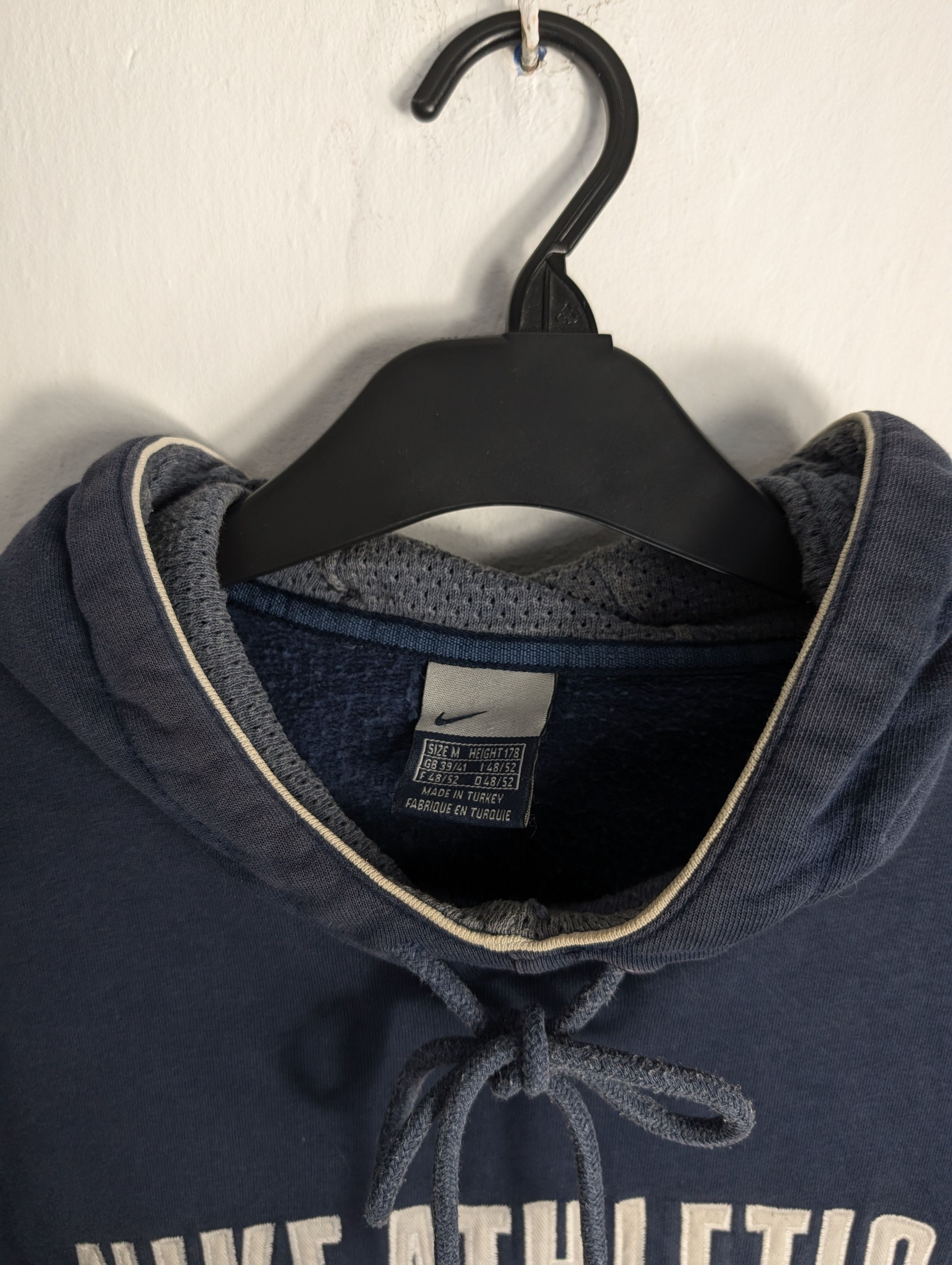 Nike Vintage Nike 00s Hoodie Central Swoosh Navy Streetwear Y2K Size US M / EU 48-50 / 2 - 4 Thumbnail