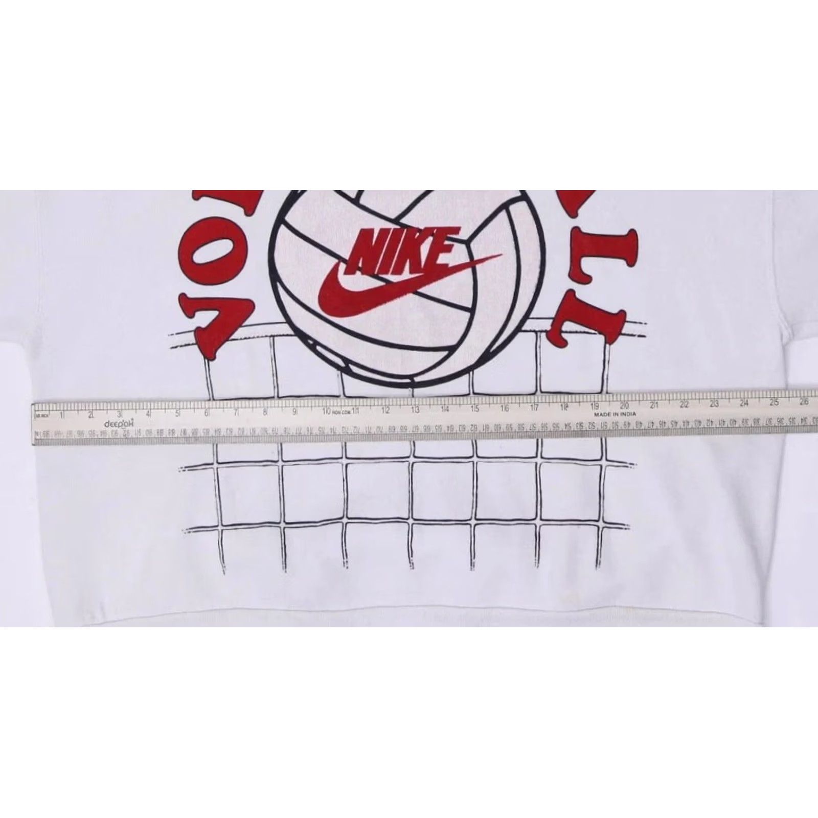 Nike VINTAGE Nike Volleyball XL Pullover Sweatshirt Men White 90s Team All-Star Made In USA XL Size US XL / EU 56 / 4 - 5 Thumbnail