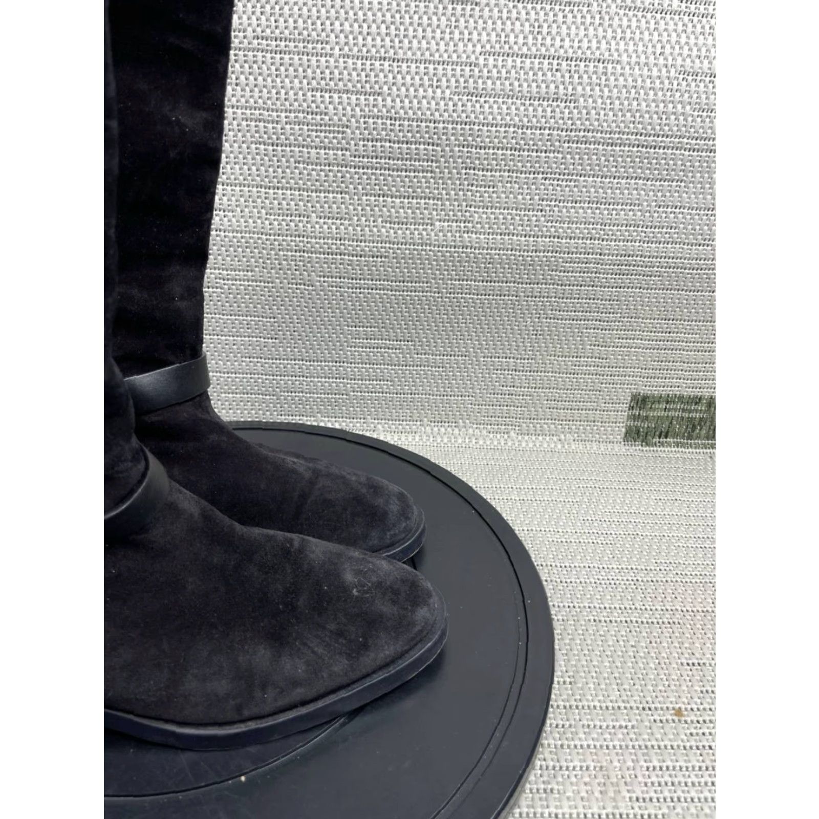 Stuart Weitzman Stuart Weitzman Casey Boot Women Mid-Calf Black Suede Pull On Riding Boot W Cas e y (8) - Size 8 Wide, Black, Suede, Riding, Mid-Calf, Casey, Women Size US 8 / IT 38 - 2 Thumbnail