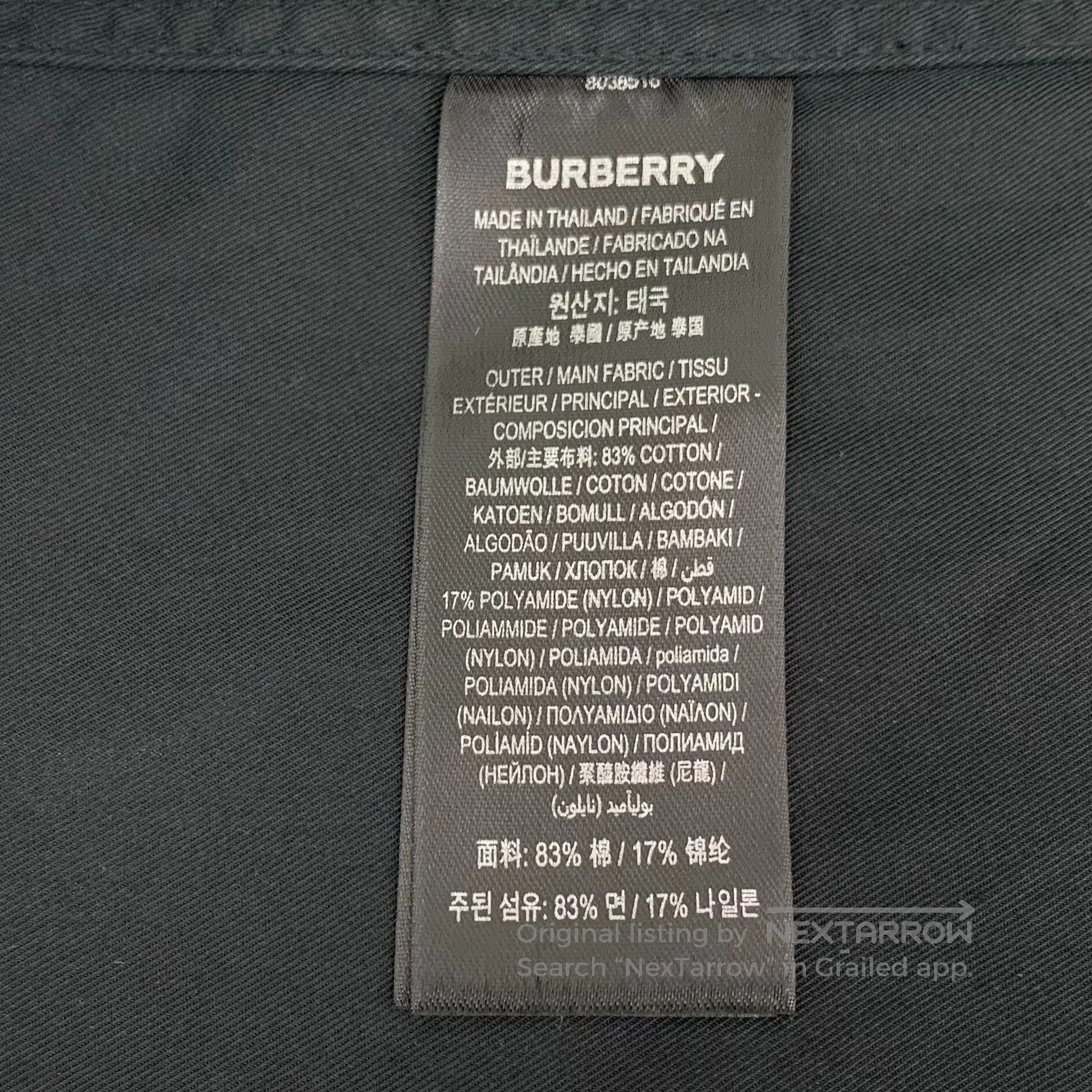Burberry Burberry Black pocket design cotton collar single-breasted Size US M / EU 48-50 / 2 - 7 Thumbnail
