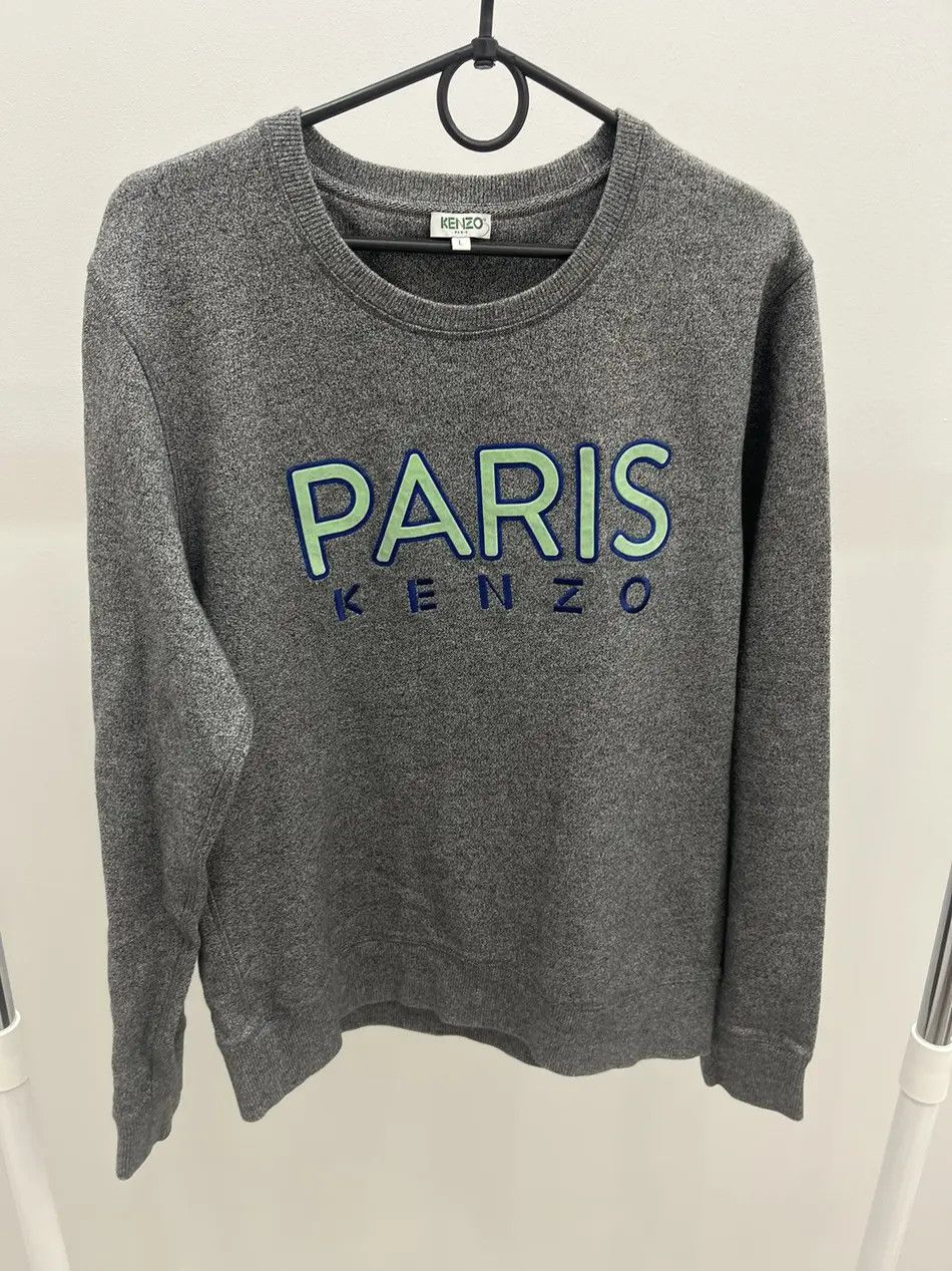 Kenzo Kenzo Paris Logo Embroidered Cotton Sweatshirt Size US L / EU 52-54 / 3 - 1 Thumbnail
