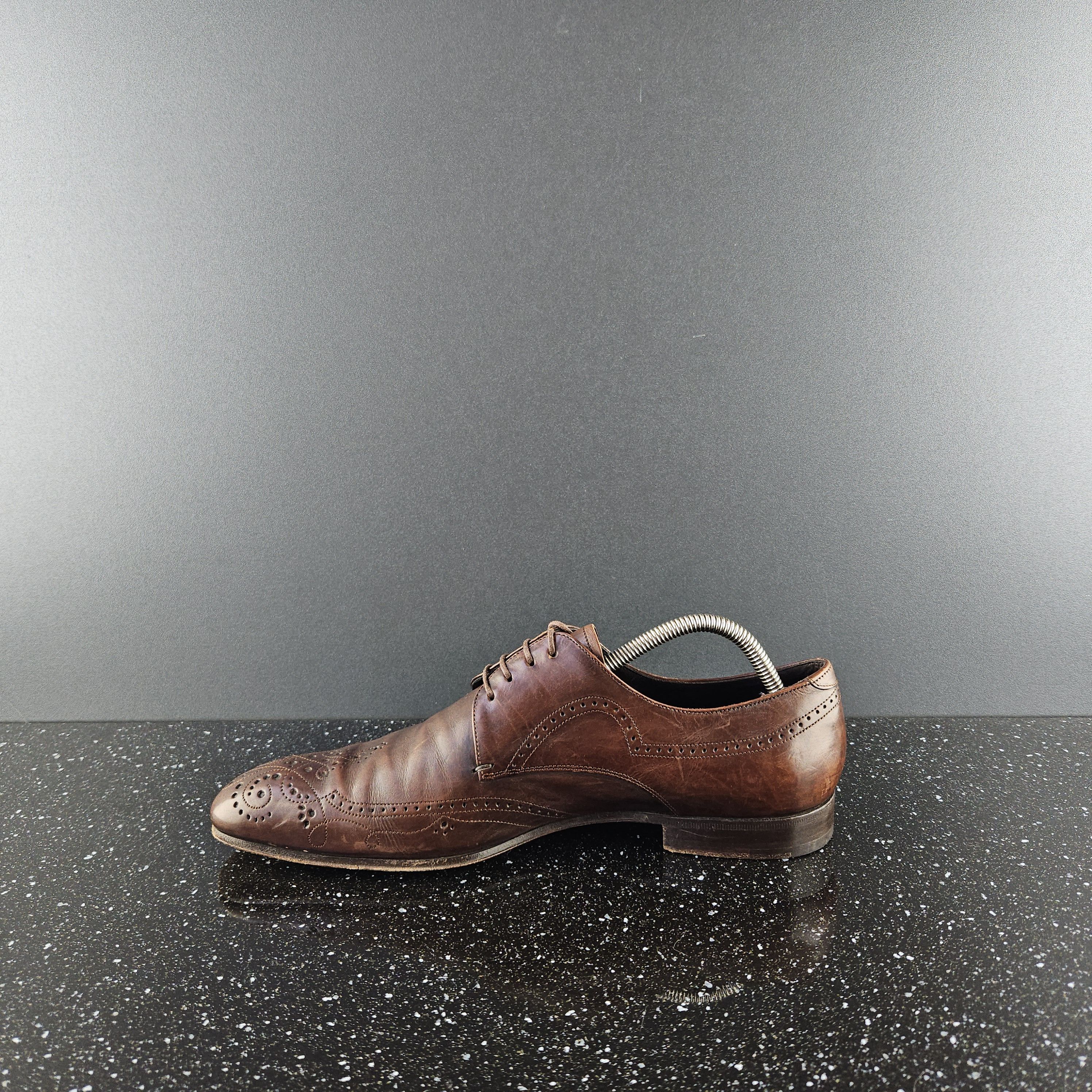 Prada Prada Brown leather brogue dress shoes Size US 8.5 / EU 41-42 - 2 Thumbnail