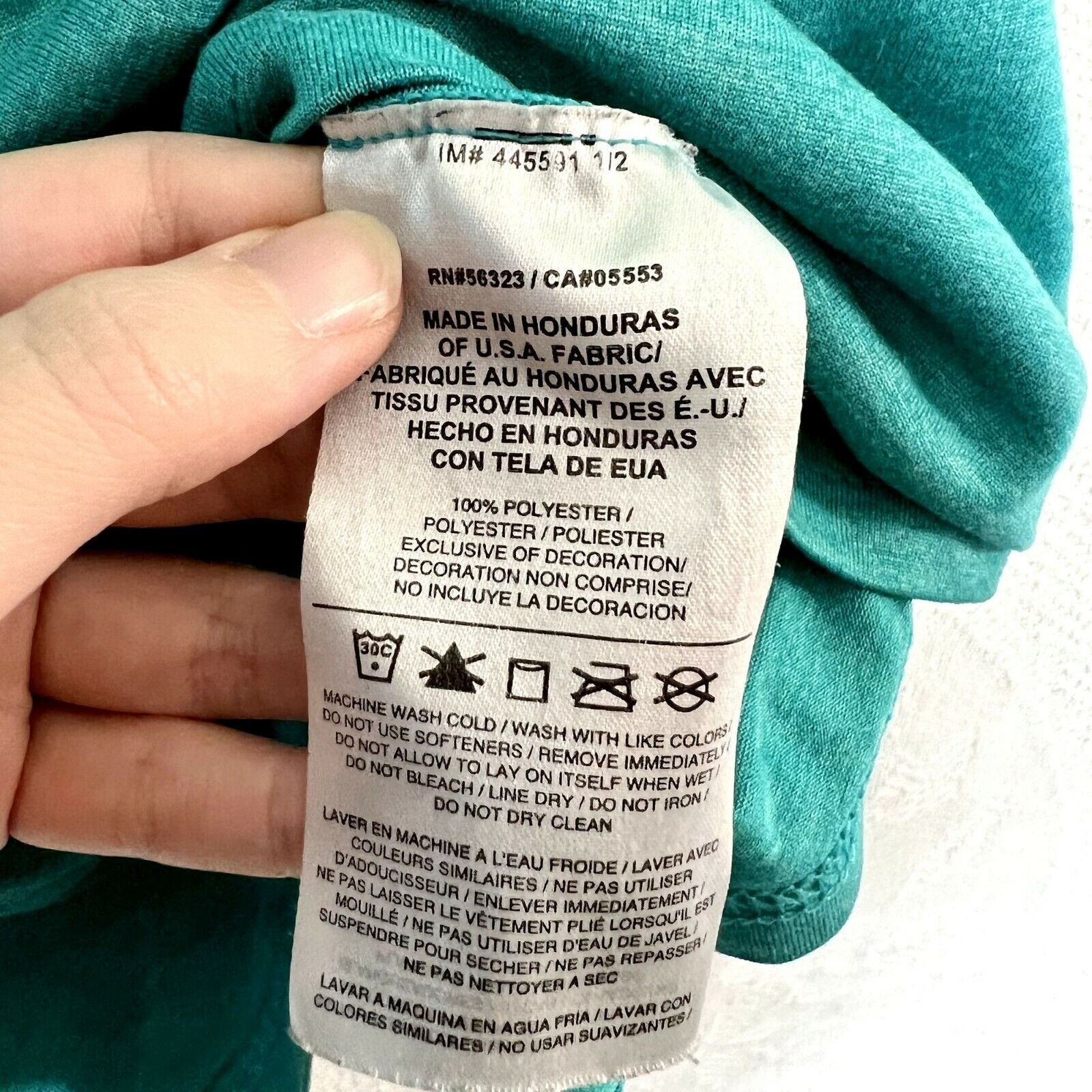 Nike Nike Teal Dri Fit V-Neck Tee Size S / US 4 / IT 40 - 8 Thumbnail