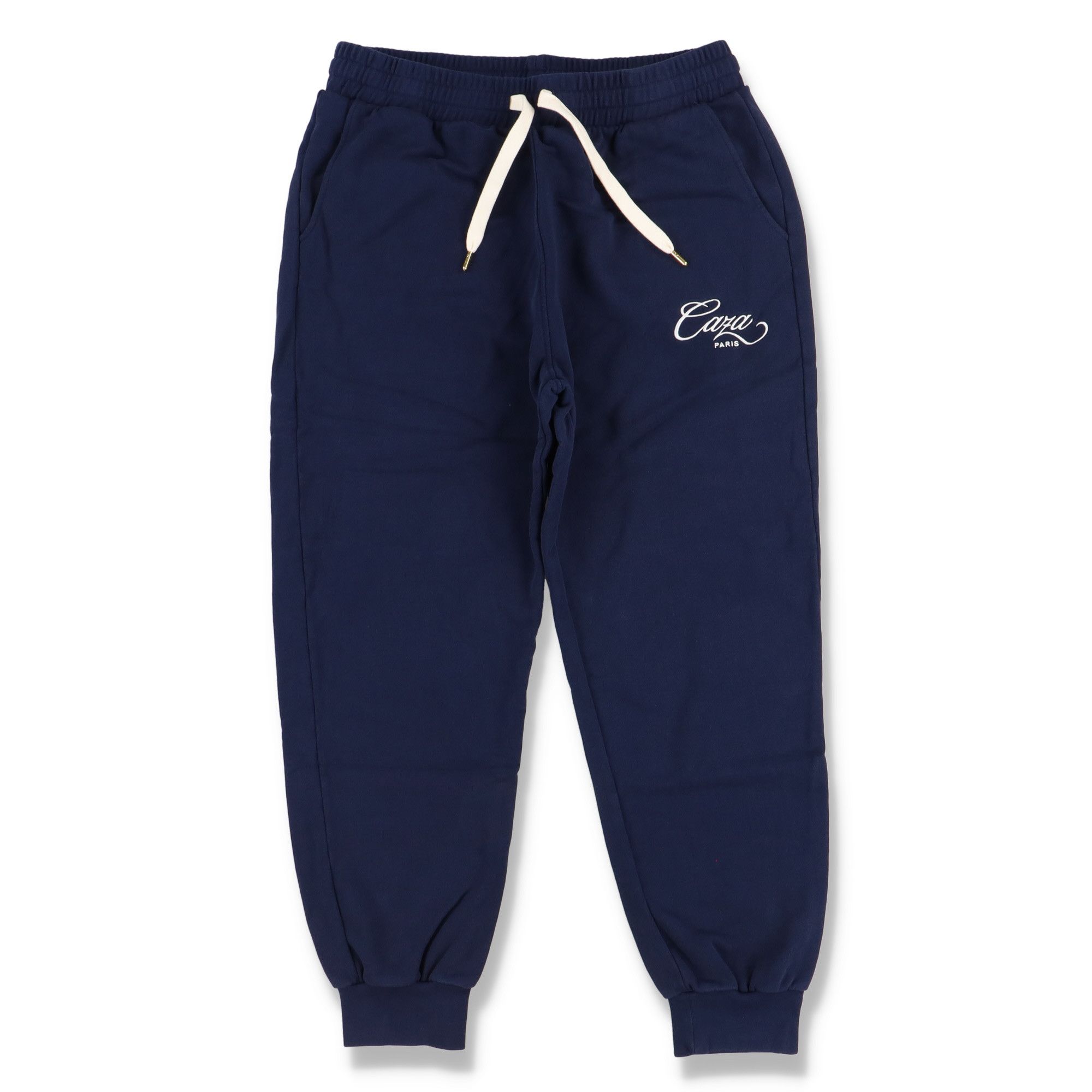 image of Casablanca Navy Caza Embroidered Logo Sweatpants, Men's (Size 34)