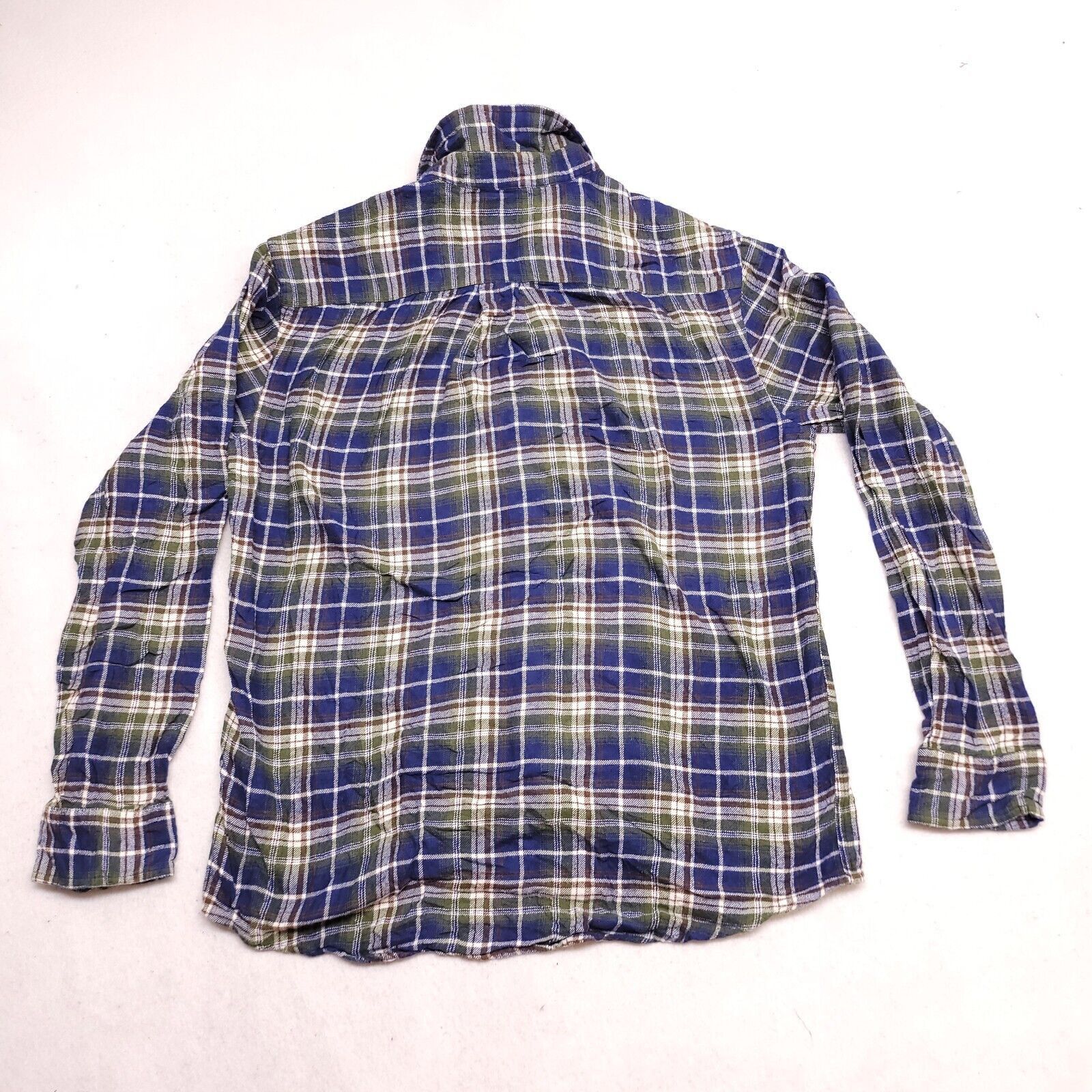 Croft & Barrow Croft & Barrow Madras Flannel Shirt Mens Size Medium M Blue Size US M / EU 48-50 / 2 - 10 Thumbnail