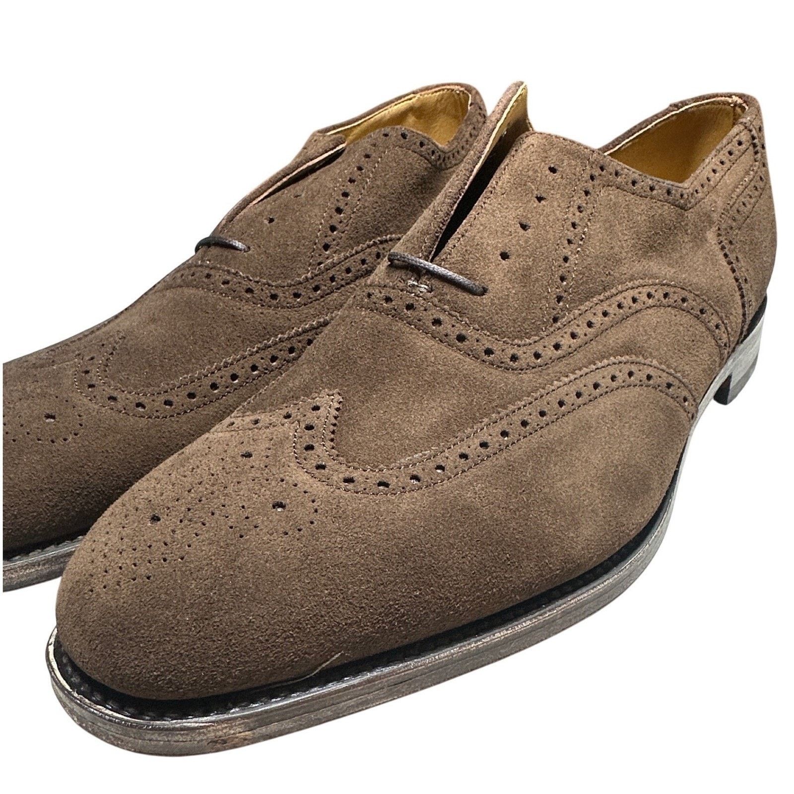 Charles Tyrwhitt Charles Tyrwhitt Full Brogue Shoes Mens 12 Brown Suede NEW Size US 12 / EU 45 - 1 Thumbnail