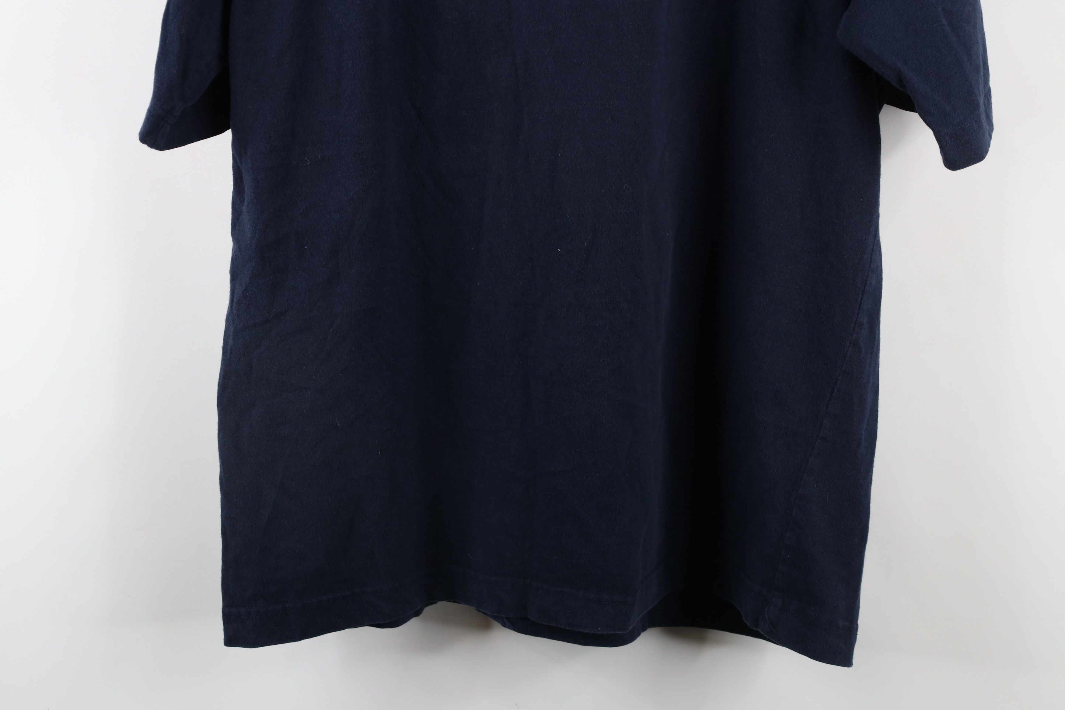 Vintage Vintage 90s Streetwear Heavyweight Cotton T-Shirt Blue Size US L / EU 52-54 / 3 - 8 Thumbnail
