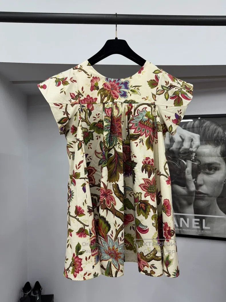 Dior Dior White printed flying sleeves short sleeves Size XS / US 0-2 / IT 36-38 - 3 Thumbnail