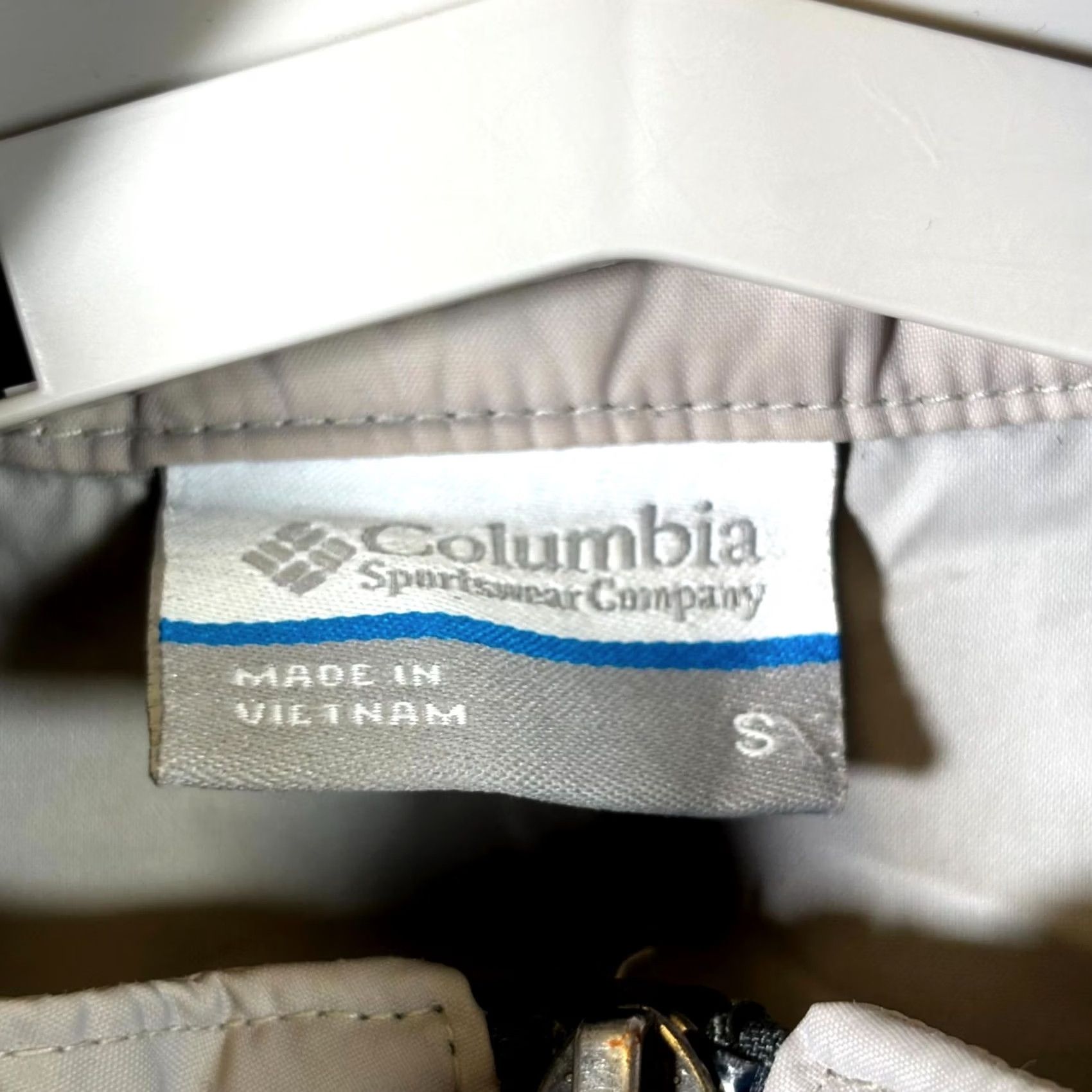 Rains Columbia Rain Jacket Mens Small Gray Beige Colorblock Full Zip Hiking Jacket Size US S / EU 44-46 / 1 - 3 Thumbnail
