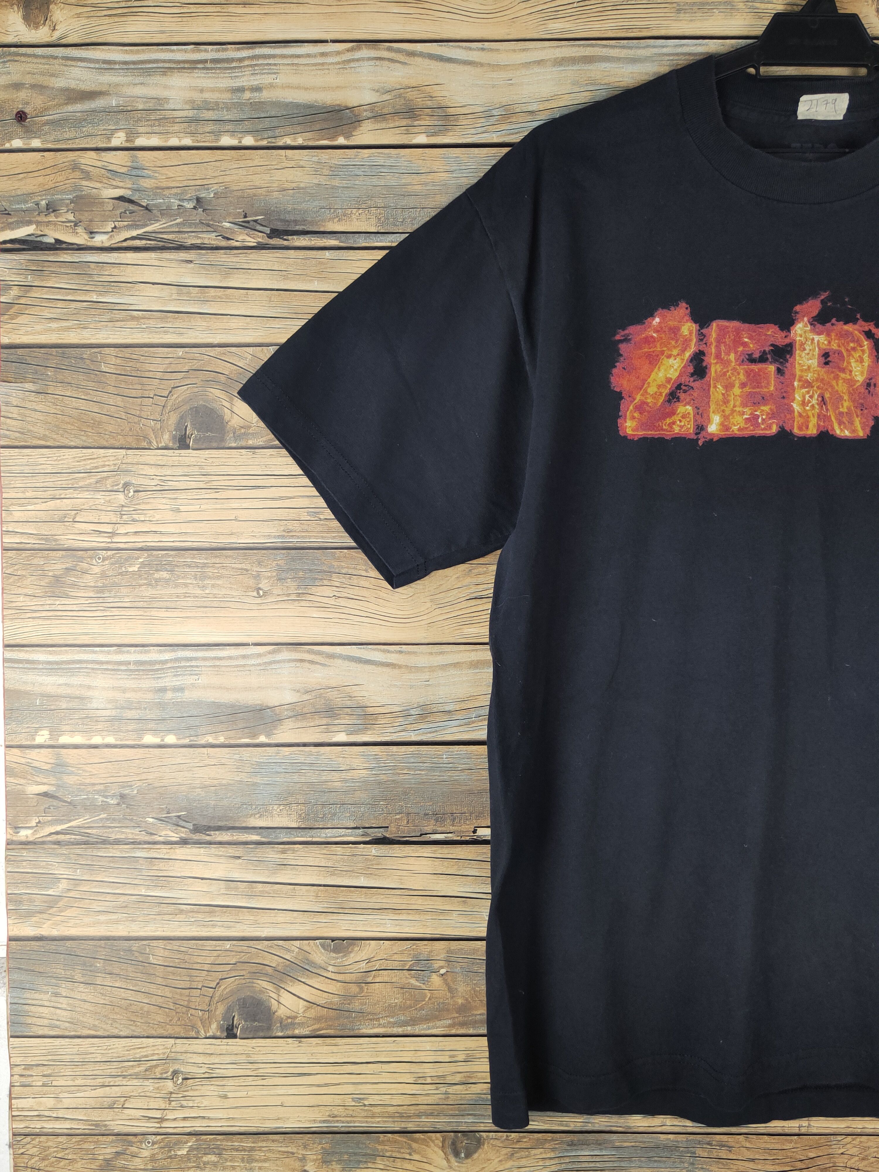 Japanese Brand DL Zero fire Black Short Sleeve T-shirt #2179 Size US L / EU 52-54 / 3 - 3 Thumbnail