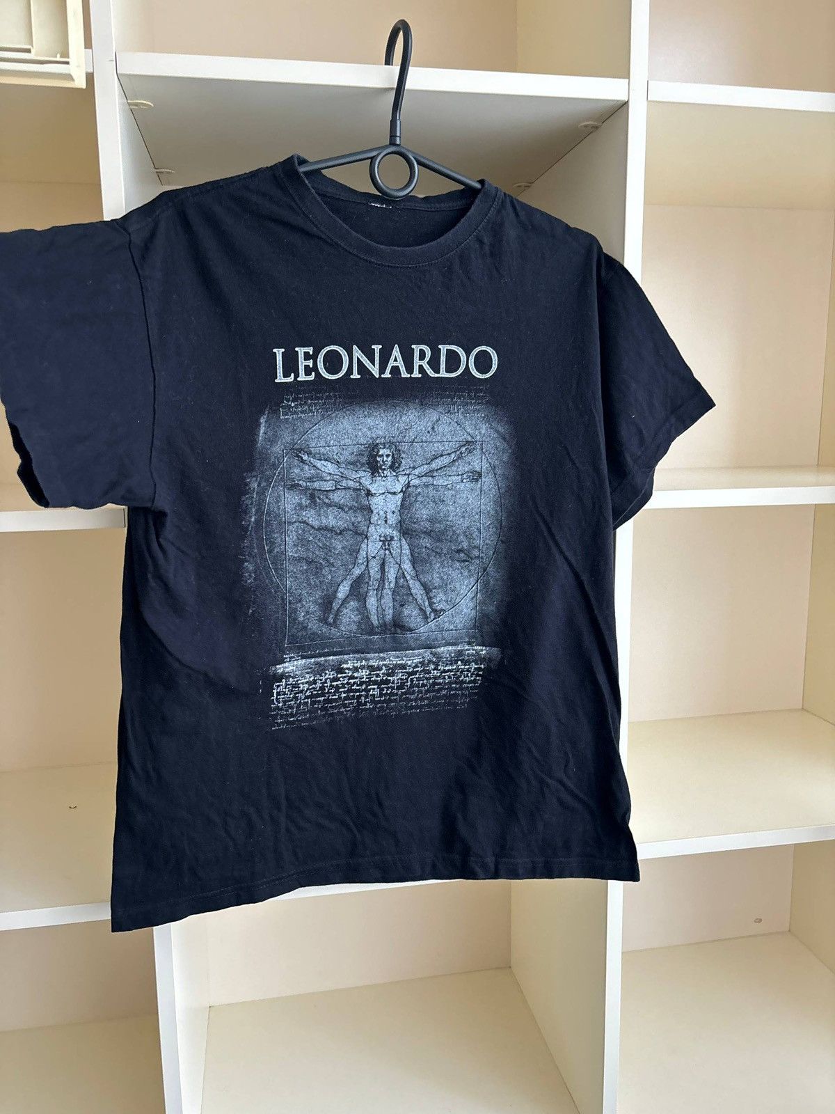 Vintage Vintage Leonardo da Vinci Vitruvian Man T-Shirt Black Size US M / EU 48-50 / 2 - 5 Thumbnail