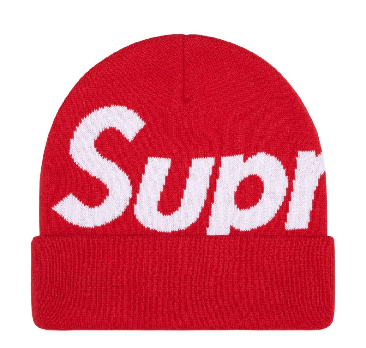 Supreme Big Logo Beanie Red FW25