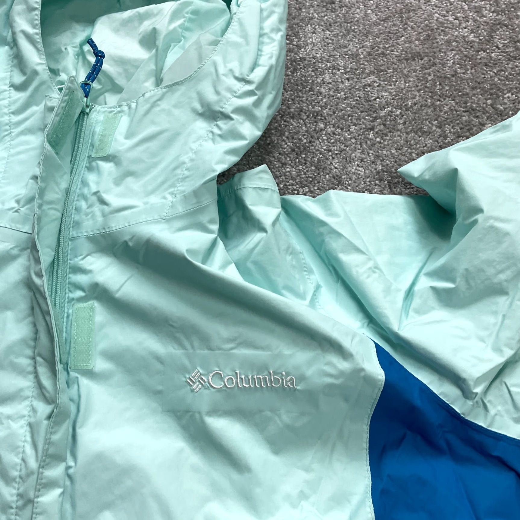 Vintage Columbia Omni Tech Windbreaker Jacket Womens Medium Blue Green Full Zip Size M / US 6-8 / IT 42-44 - 6 Thumbnail
