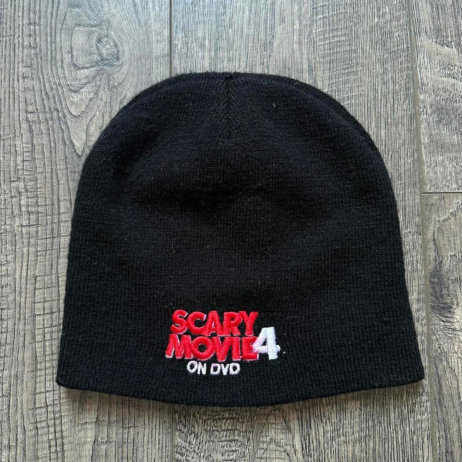 Vintage Vintage 00s Scary Movie 4 Movie Promo Skullcap Beanie Hat Size ONE SIZE - 2 Thumbnail