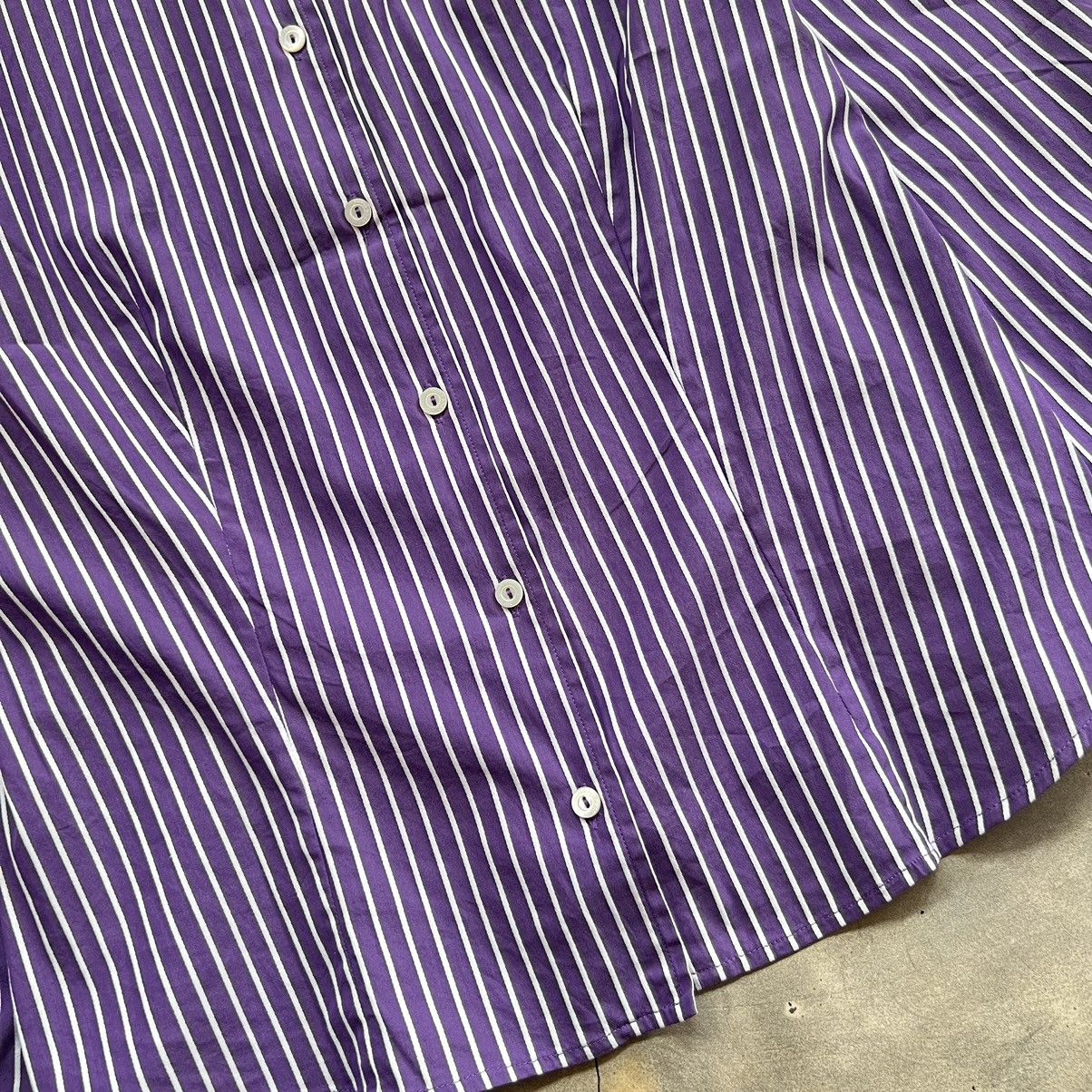 Loro Piana Loro Piana Purple Stripe Long Sleeve Button up Shirt Size S / US 4 / IT 40 - 4 Thumbnail