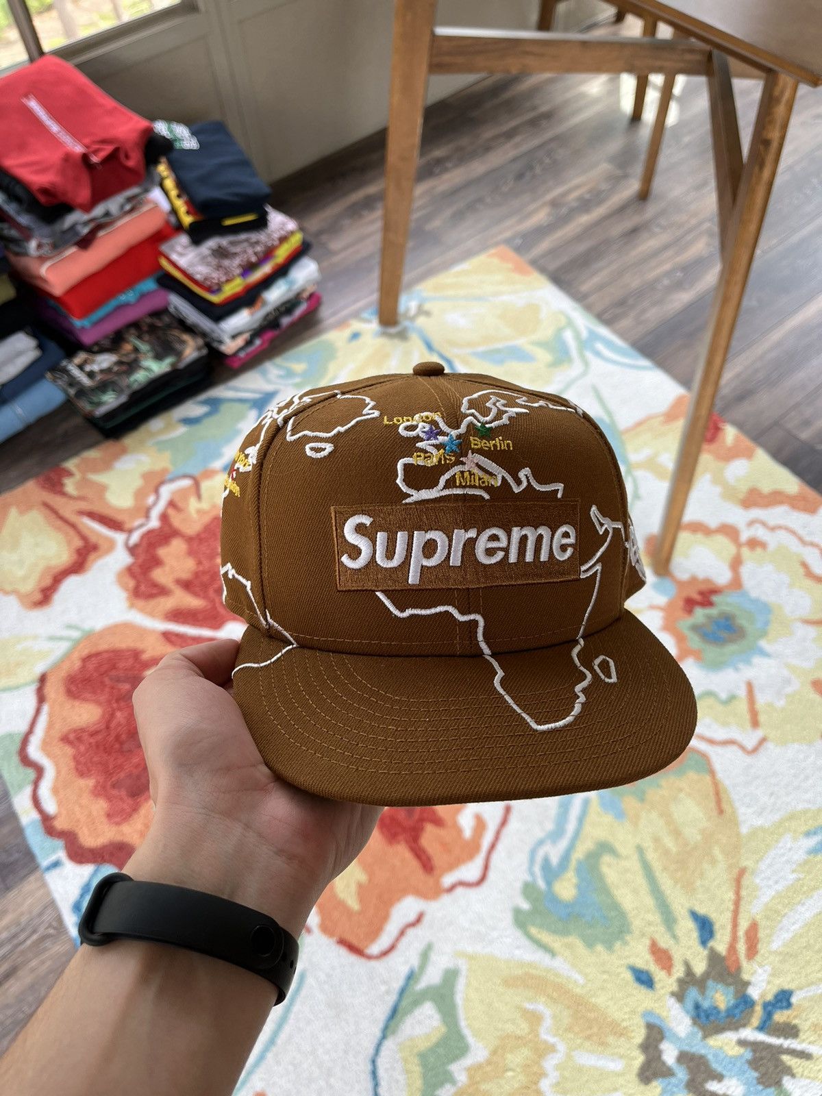 Supreme Supreme Worldwide Box Logo New Era 6-Panel FW23 Brown