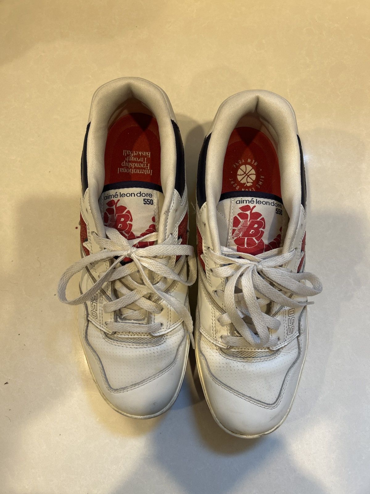 Aime Leon Dore × New Balance New Balance x Aimé Leon Dore 550 "White/Navy/Red" sneakers Size US 10 / EU 43 - 4 Thumbnail