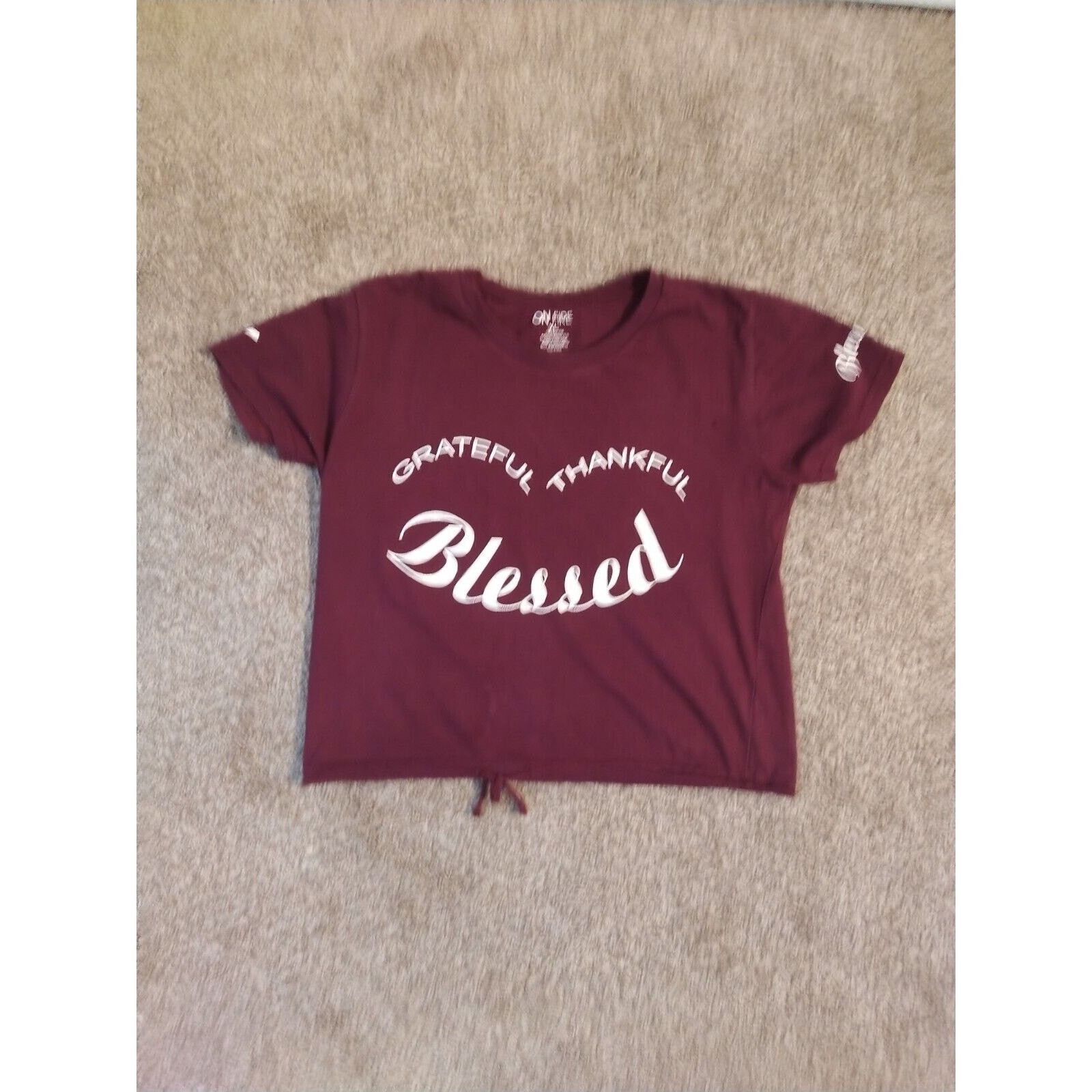 Other Blessed Thankful tshirt women XL. Crop Top With Strings Size XL / US 12-14 / IT 48-50 - 1 Thumbnail