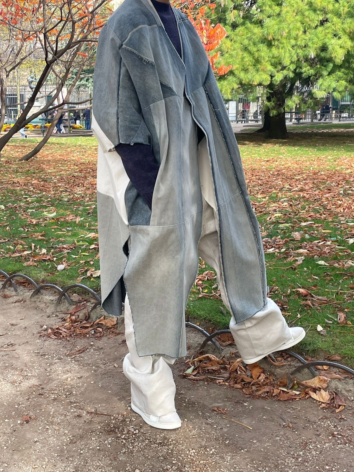 Rick Owens SS22 Fogachine Denim Cloack Size US M / EU 48-50 / 2 - 11 Thumbnail