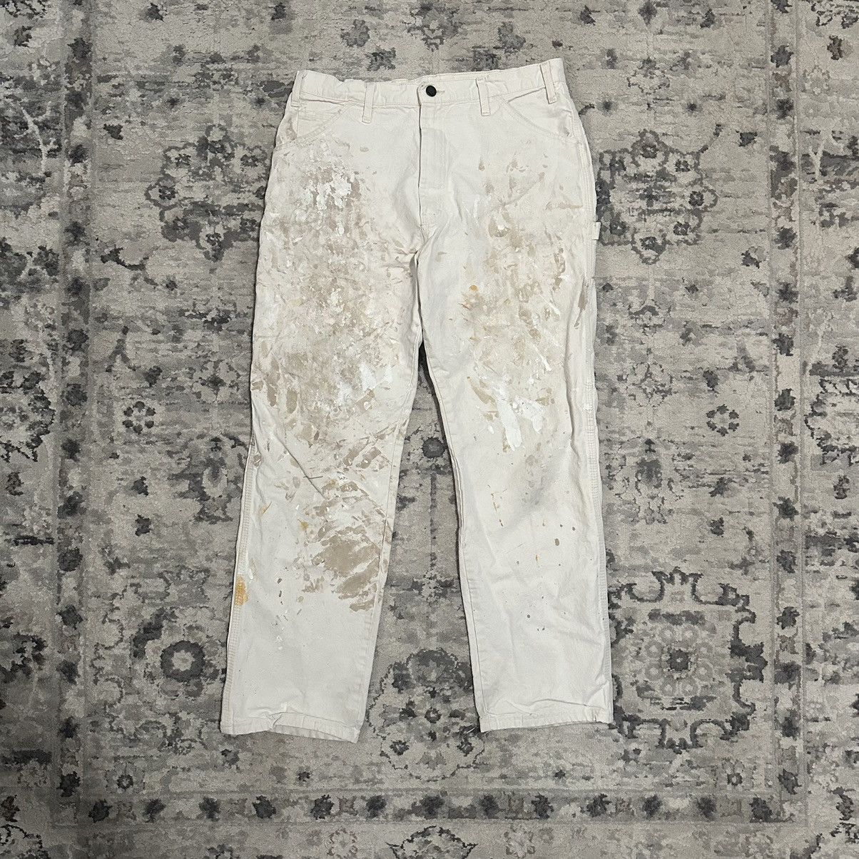 Dickies × Vintage Vintage White Carpenter Paint Splatter Dickies Size US 32 / EU 48 - 1 Thumbnail