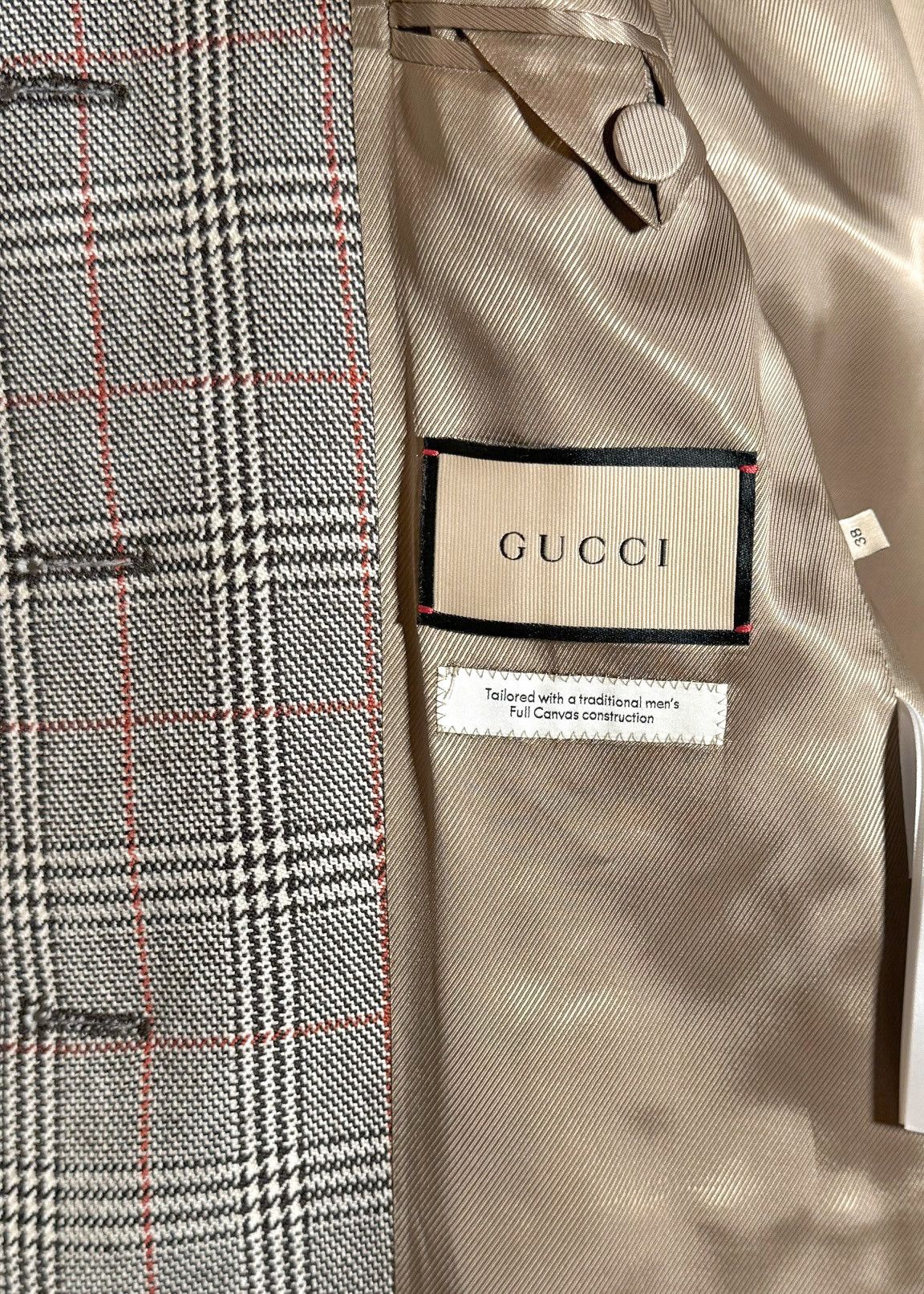 Gucci Gucci Grey Prince Of Wales 3 Buttons Blazer Size XS / US 0-2 / IT 36-38 - 8 Thumbnail