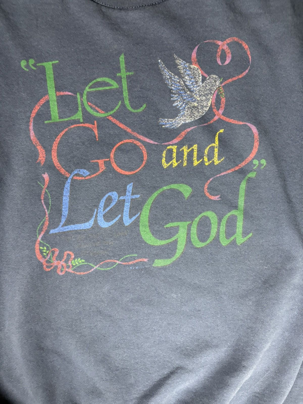 Fruit Of The Loom × Vintage Vintage 90s God Crewneck Sweatshirt Size US XL / EU 56 / 4 - 3 Thumbnail