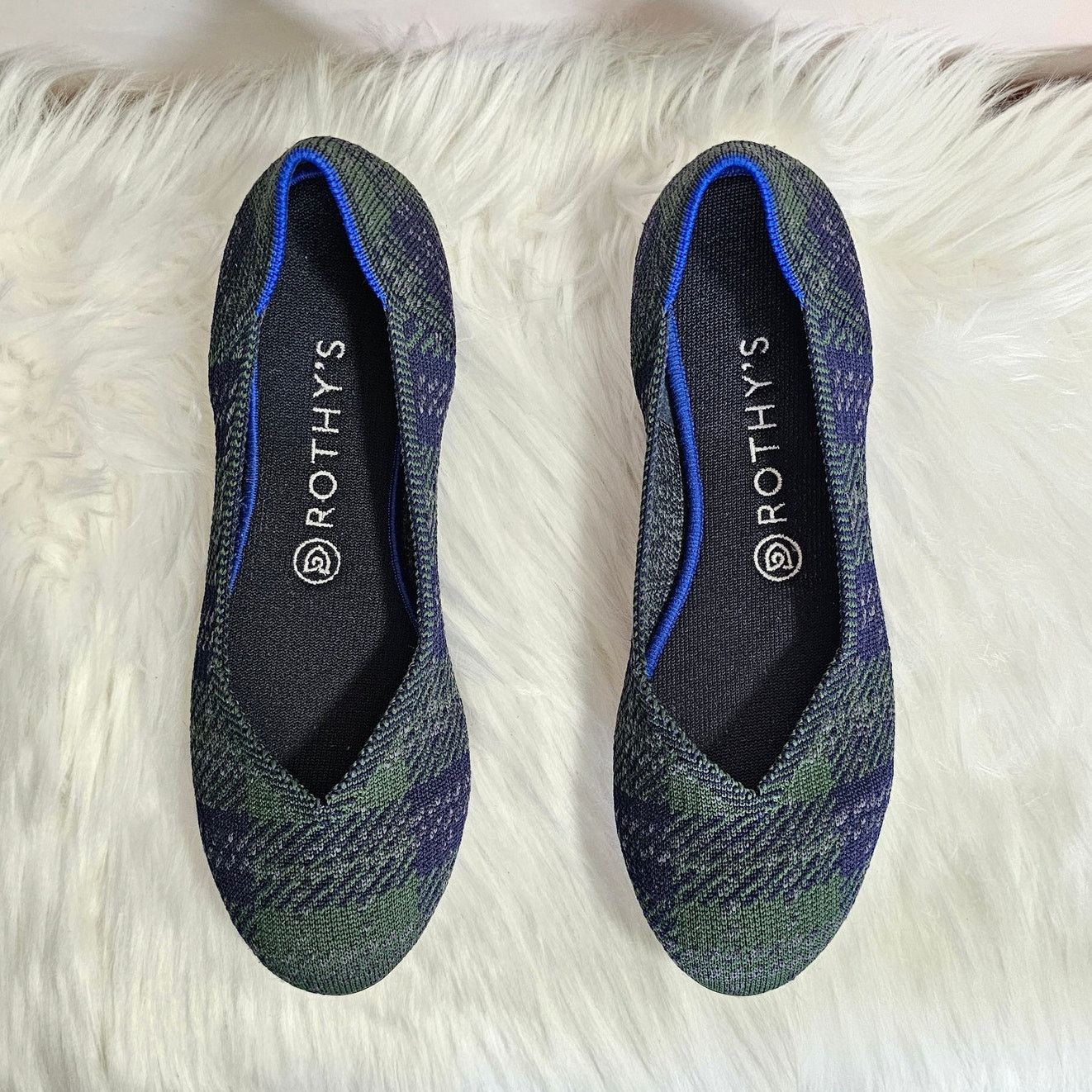 Rothy's Rothy's Limited Ed The Flat Forest Tartan Round Toe Shoes 9 Size US 9 / IT 39 - 3 Thumbnail