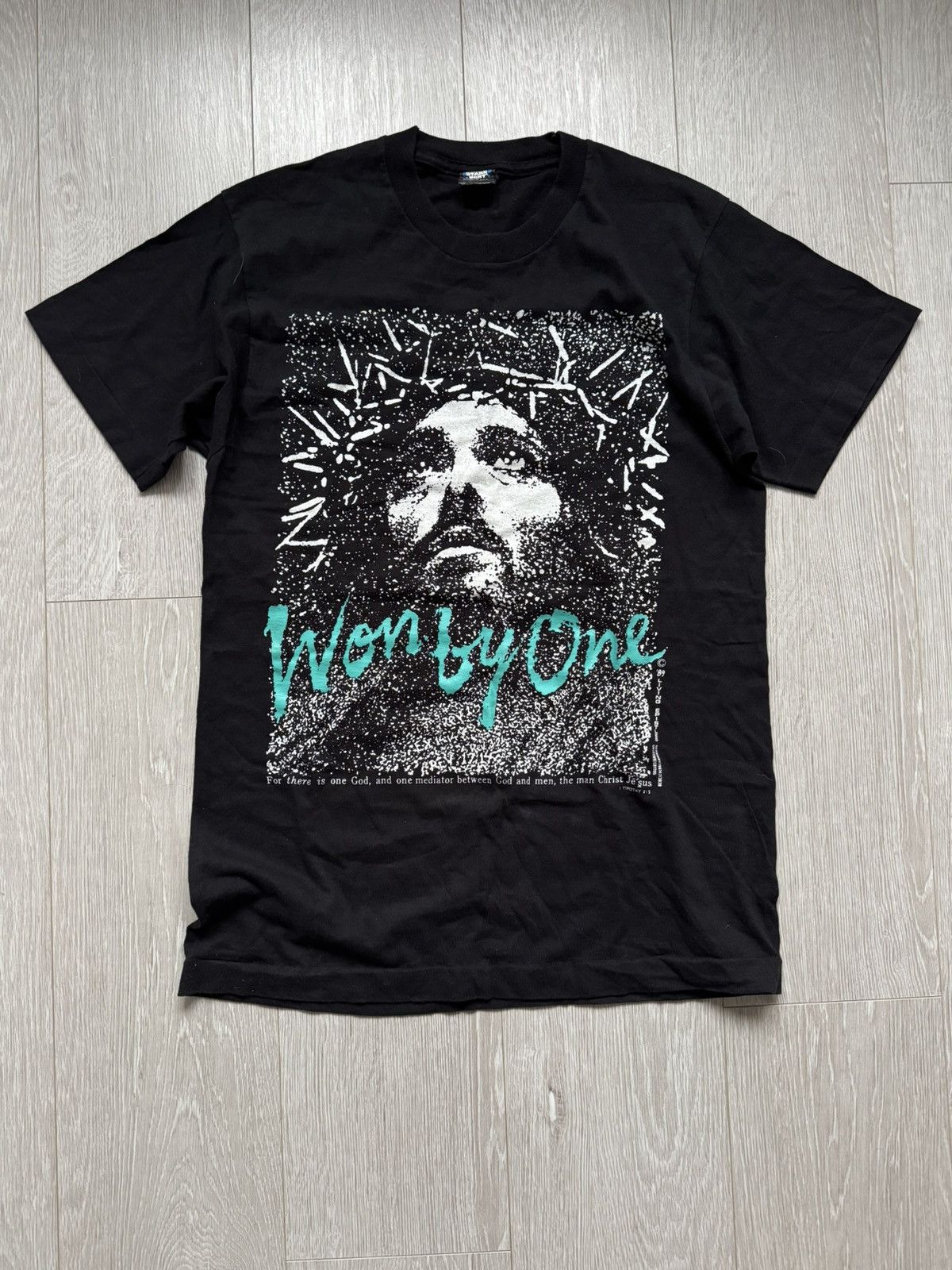1989 Jesus T-Shirt „Won By One” screen star best rare